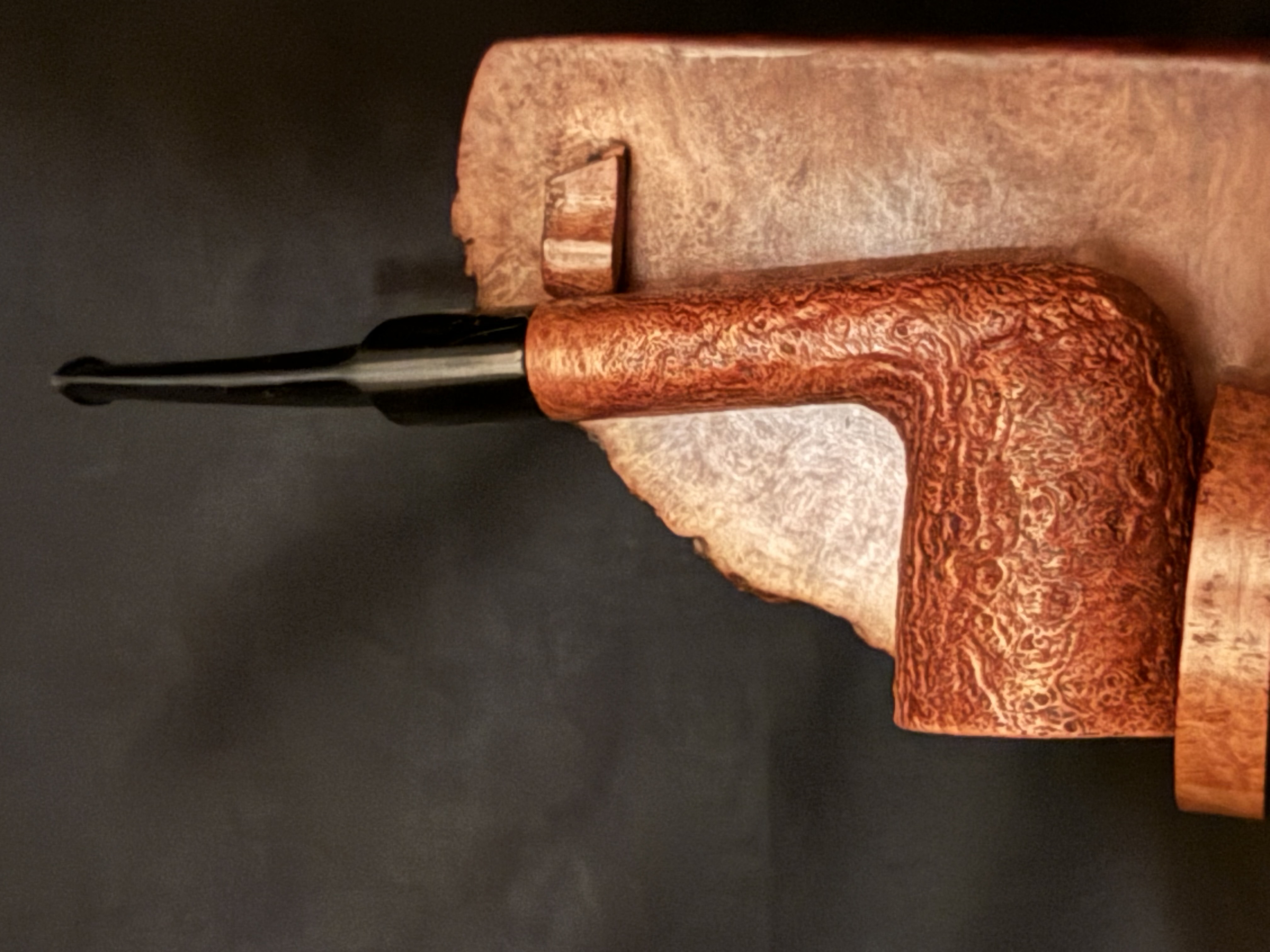 Kriswill Bernadotte Handmade Denmark Sandblast Straight Dublin Pot Vulcanite Fishtail Mouthpiece Estate Pipe