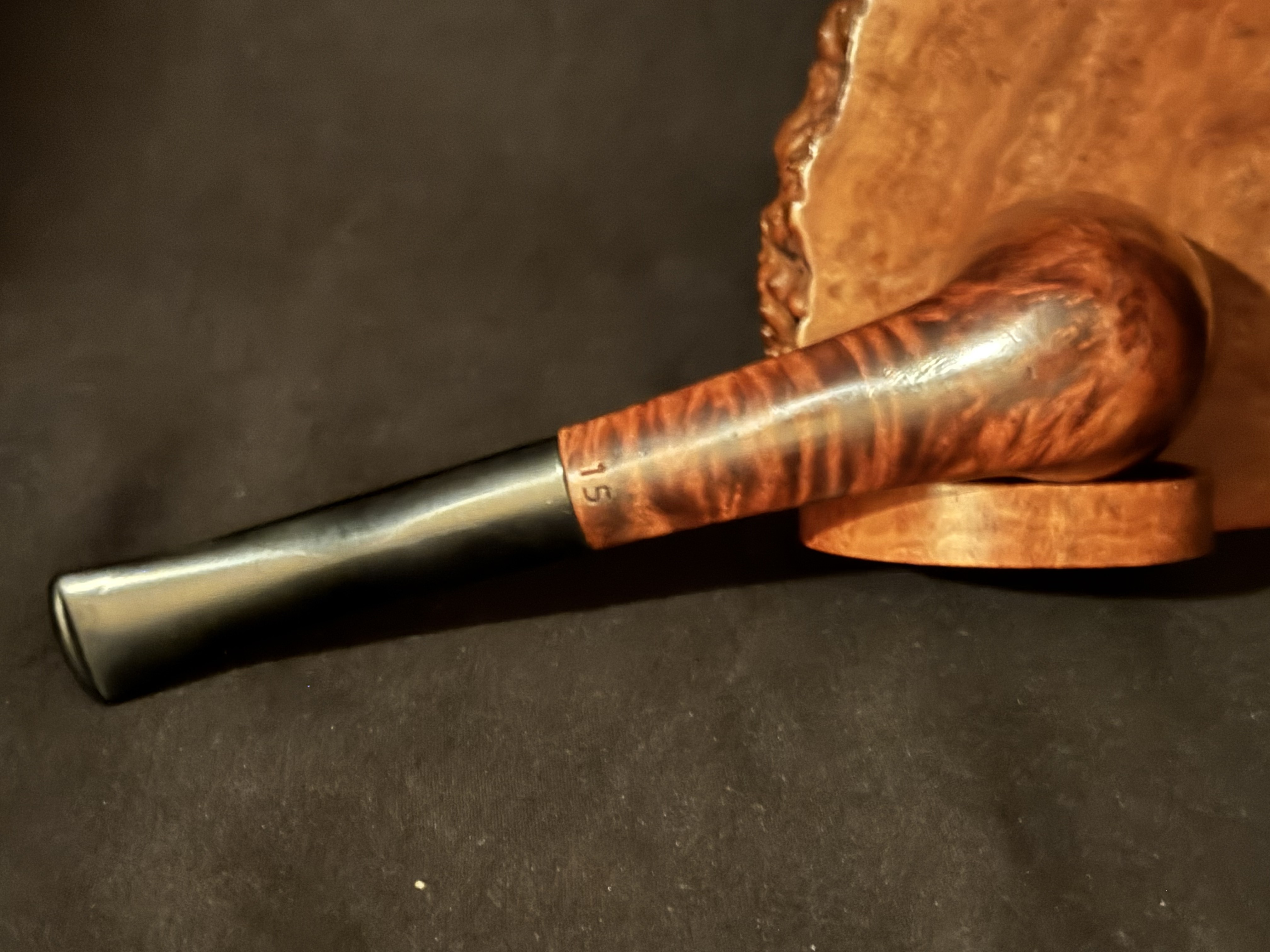 Kriswill Bernadotte 15 Smooth Straight Chimney Estate Pipe - Danish Briar 5