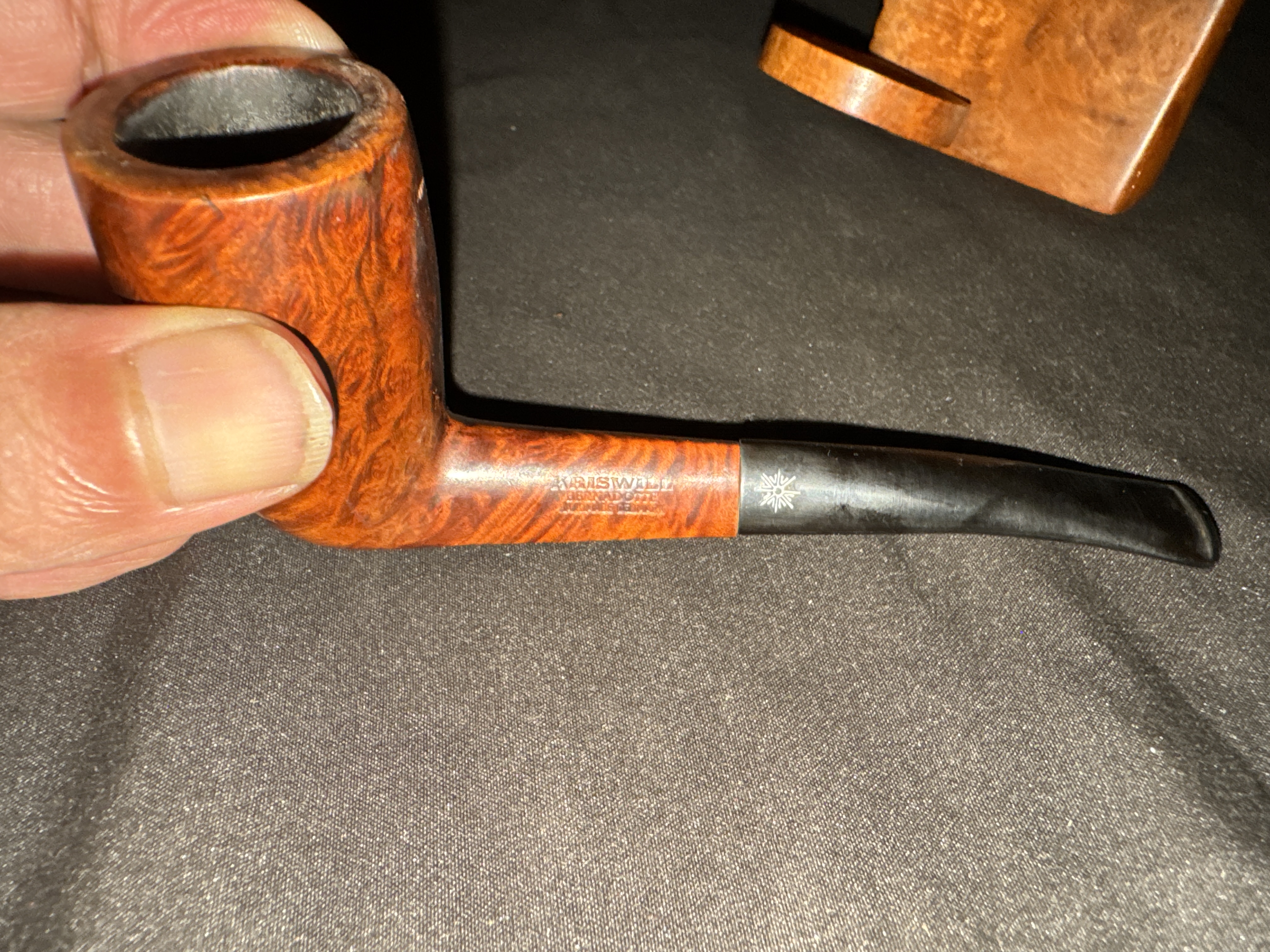 Kriswill Bernadotte 15 Smooth Straight Chimney Estate Pipe - Danish Briar 13