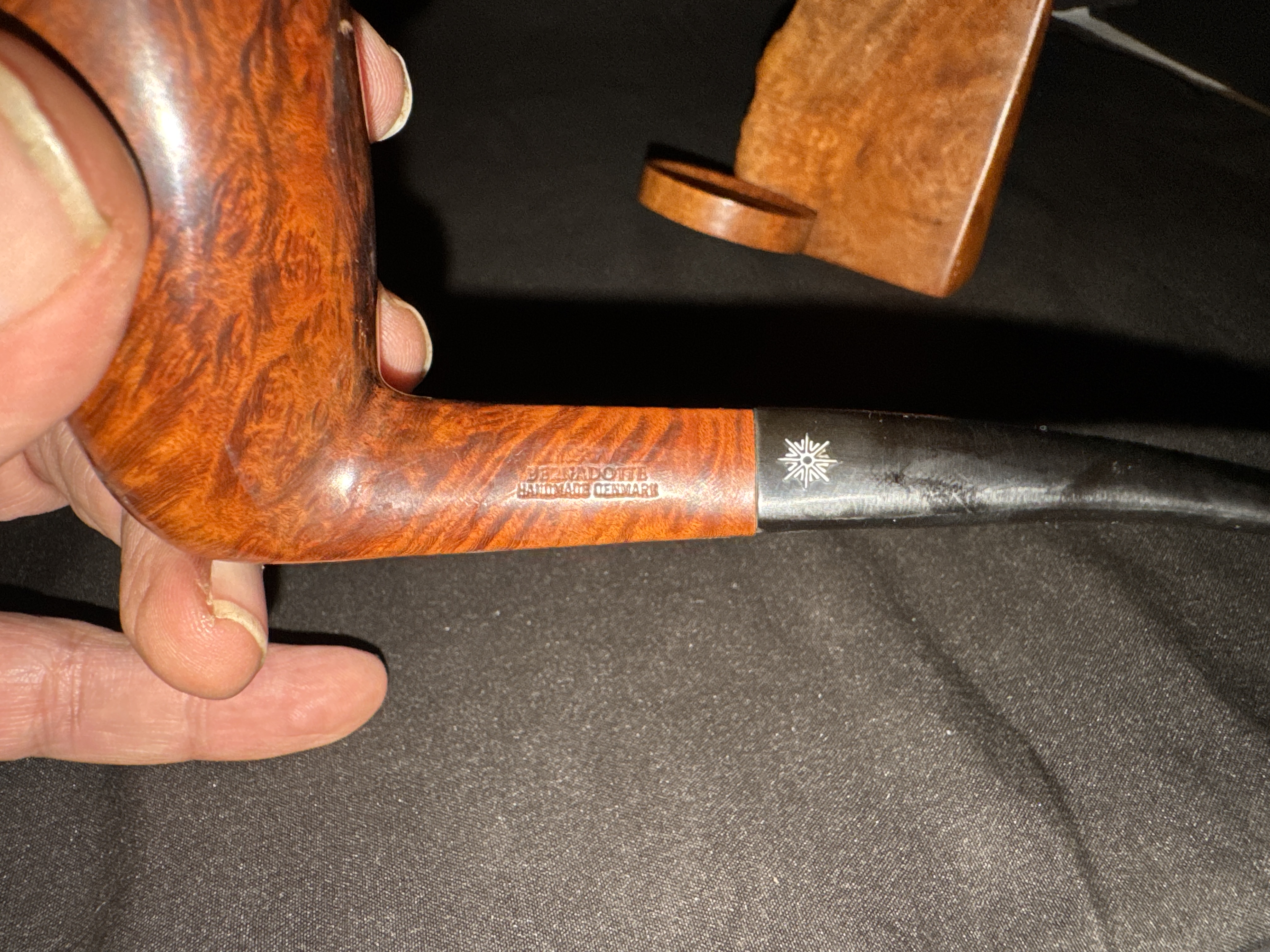 Kriswill Bernadotte 15 Smooth Straight Chimney Estate Pipe - Danish Briar 12