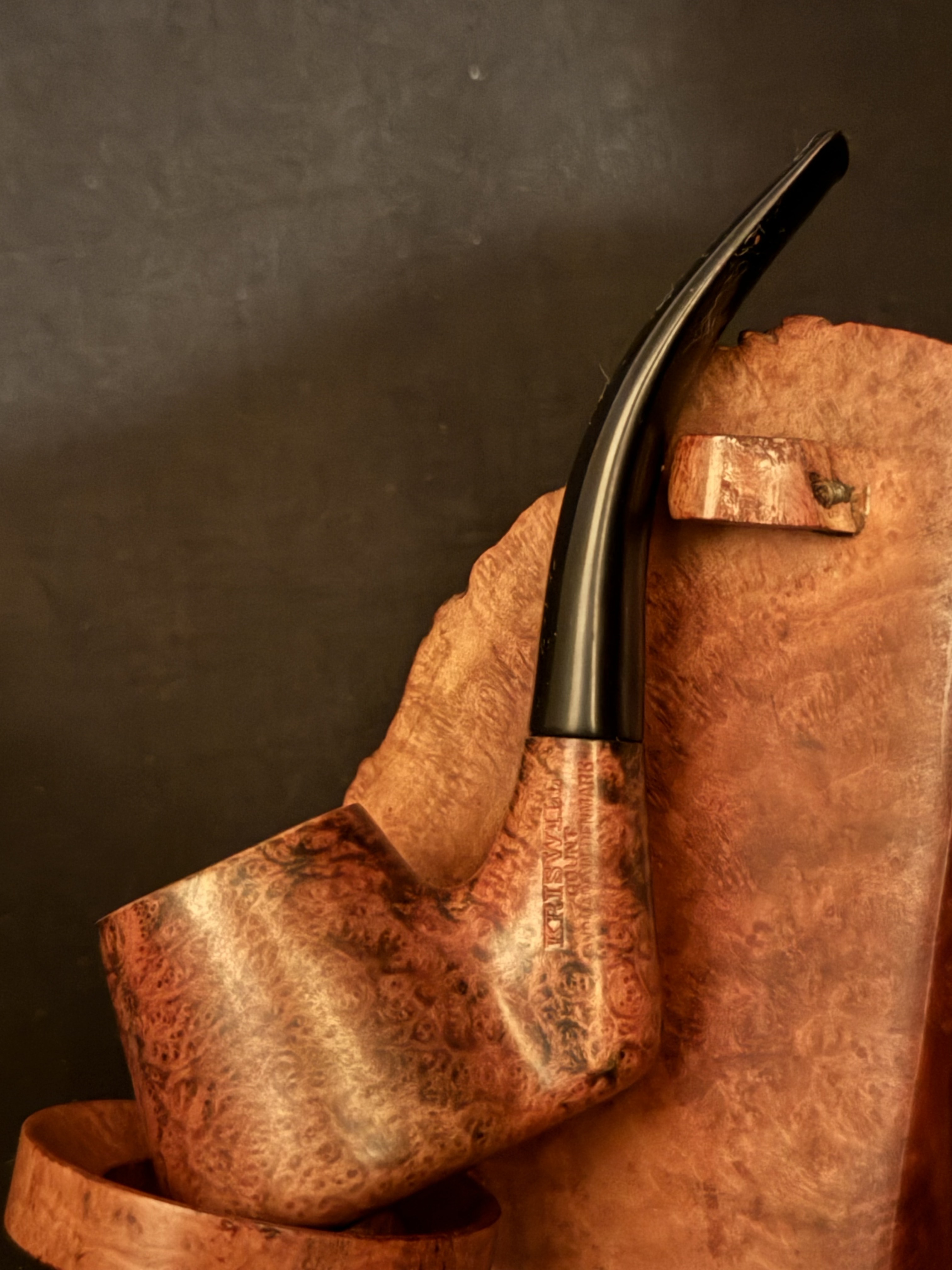 Kriswill Count Made in Denmark 385 Vest Pocket Oom Paul Volcano Sitter Smooth Vulcanite Estate Pipe 6