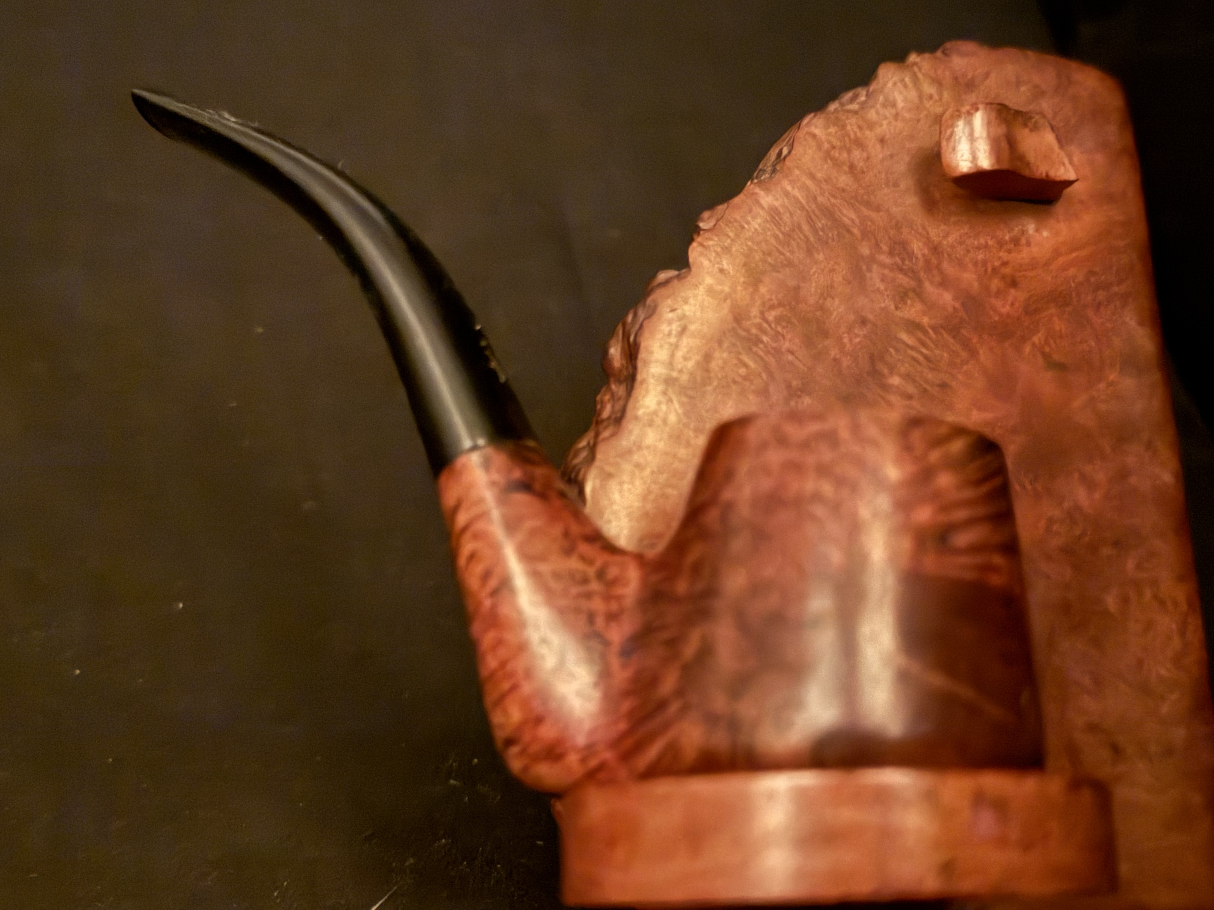 Kriswill Count Made in Denmark 385 Vest Pocket Oom Paul Volcano Sitter Smooth Vulcanite Estate Pipe 11
