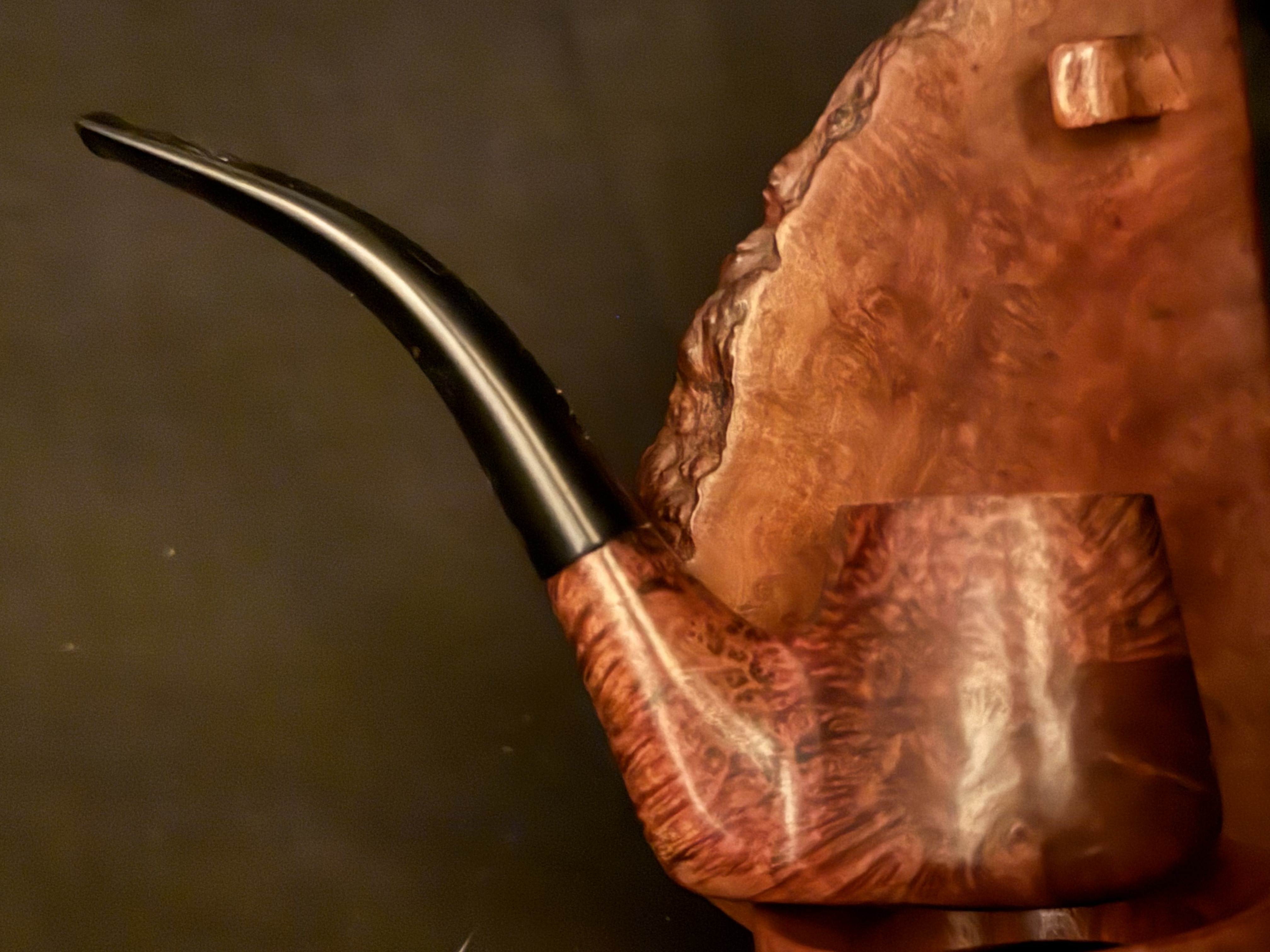 Kriswill Count Made in Denmark 385 Vest Pocket Oom Paul Volcano Sitter Smooth Vulcanite Estate Pipe 12