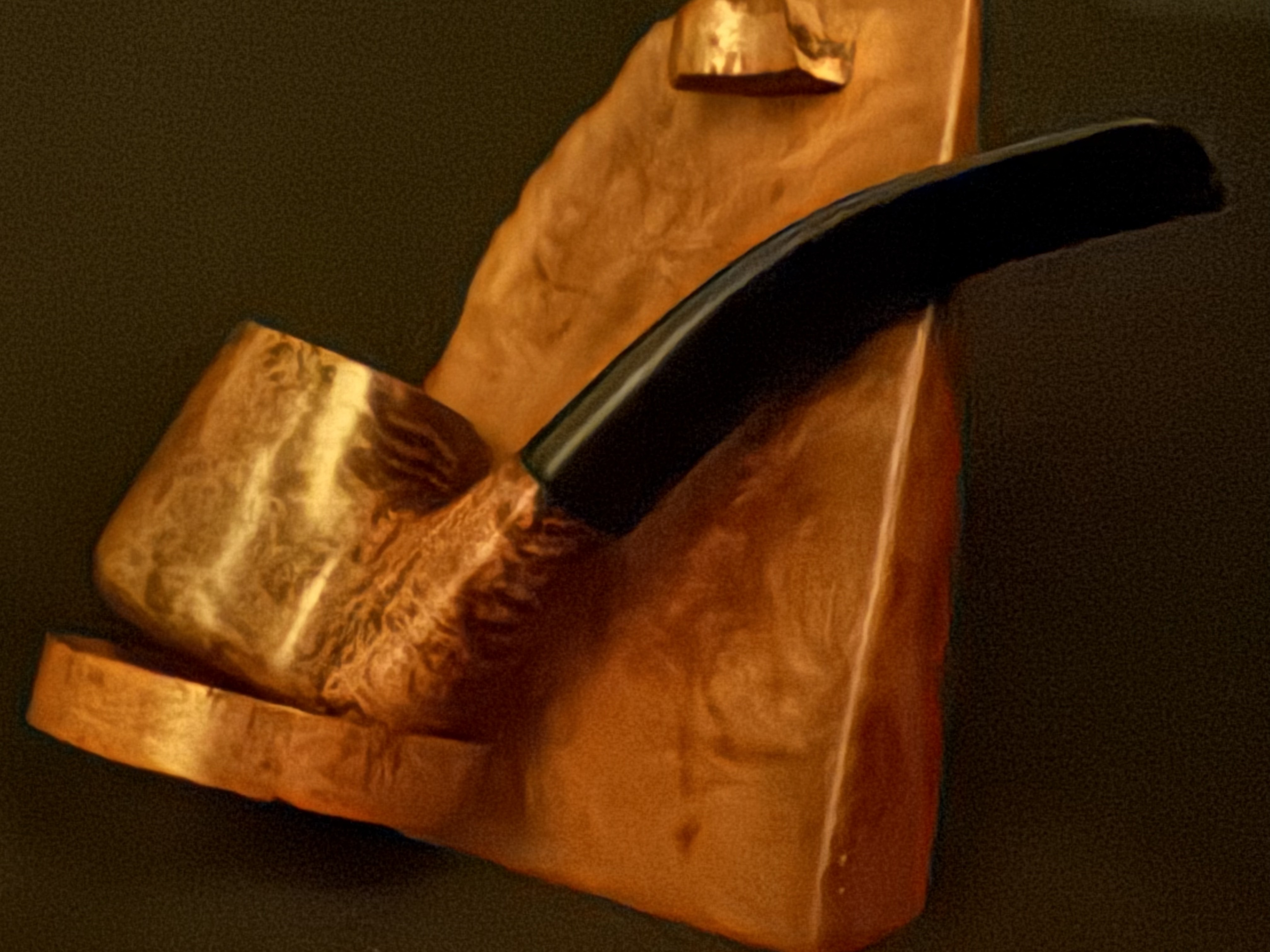 Kriswill Count Made in Denmark 385 Vest Pocket Oom Paul Volcano Sitter Smooth Vulcanite Estate Pipe 13