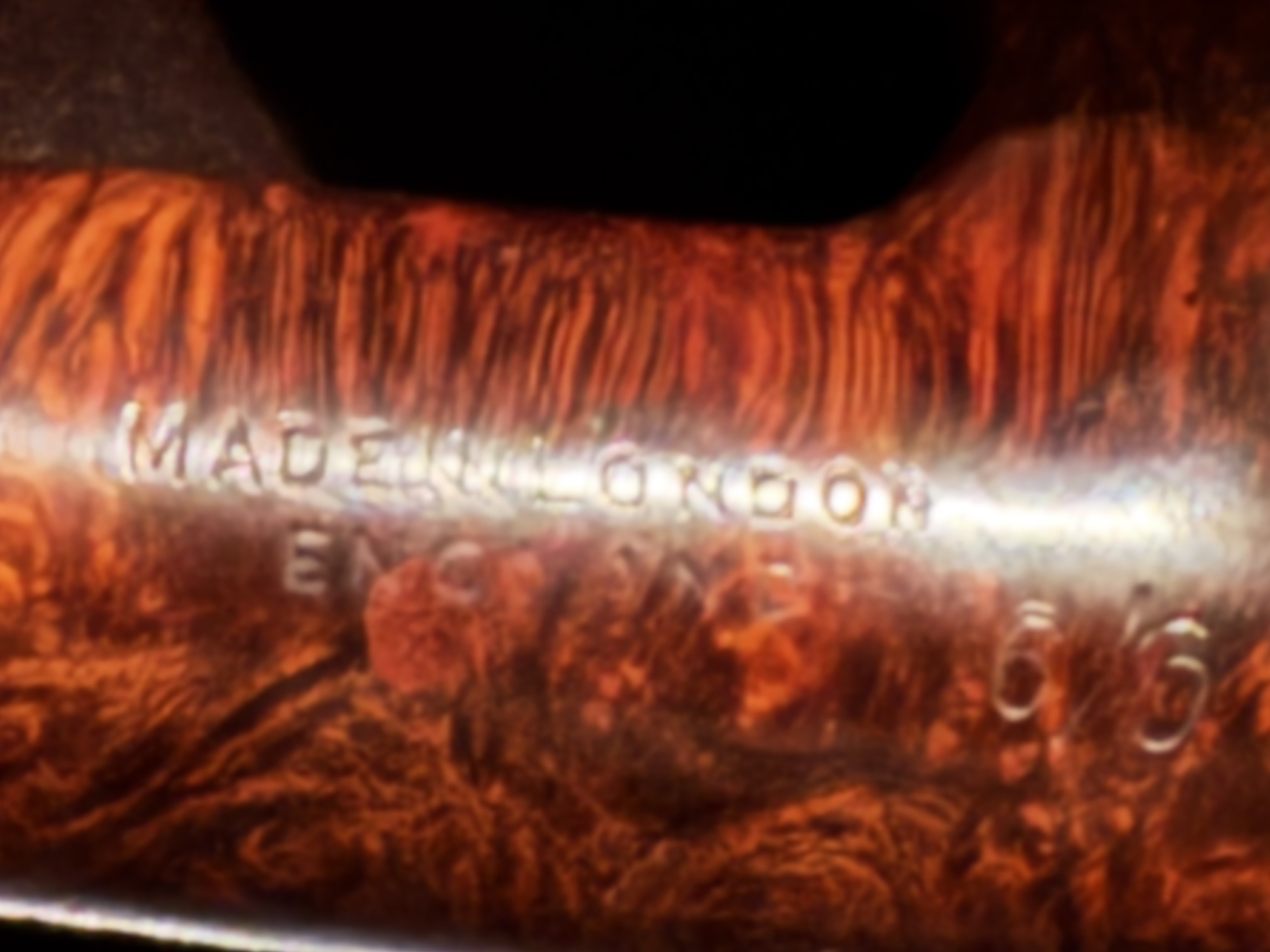 Lange's Imported, Made in London England - Smooth Bent Billiard Estate Pipe, Vulcanite Stem, 9mm Filter 12