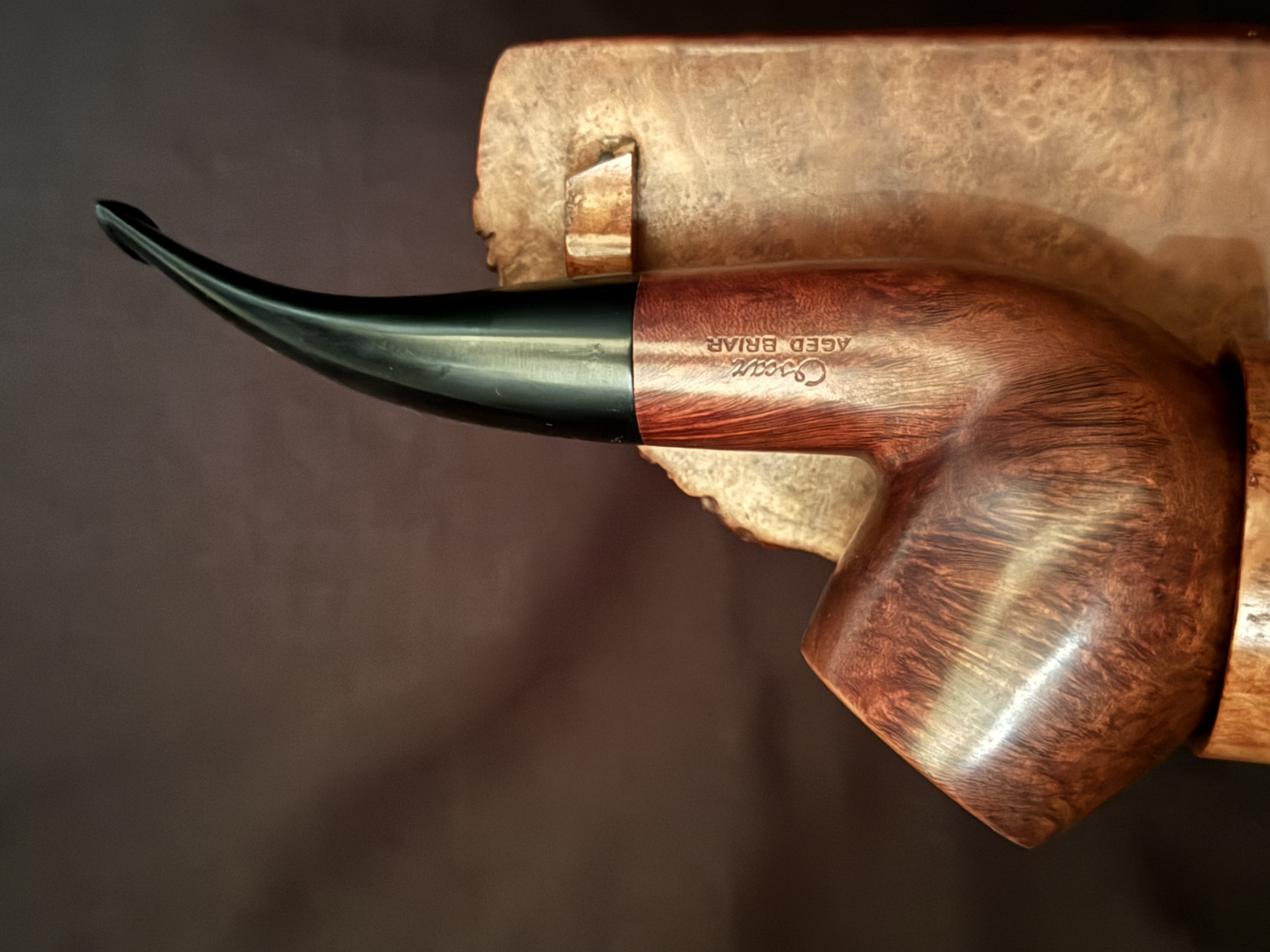 Savinelli ceaesr aged briar616F Large Smooth Bent Billiard Estate Pipe