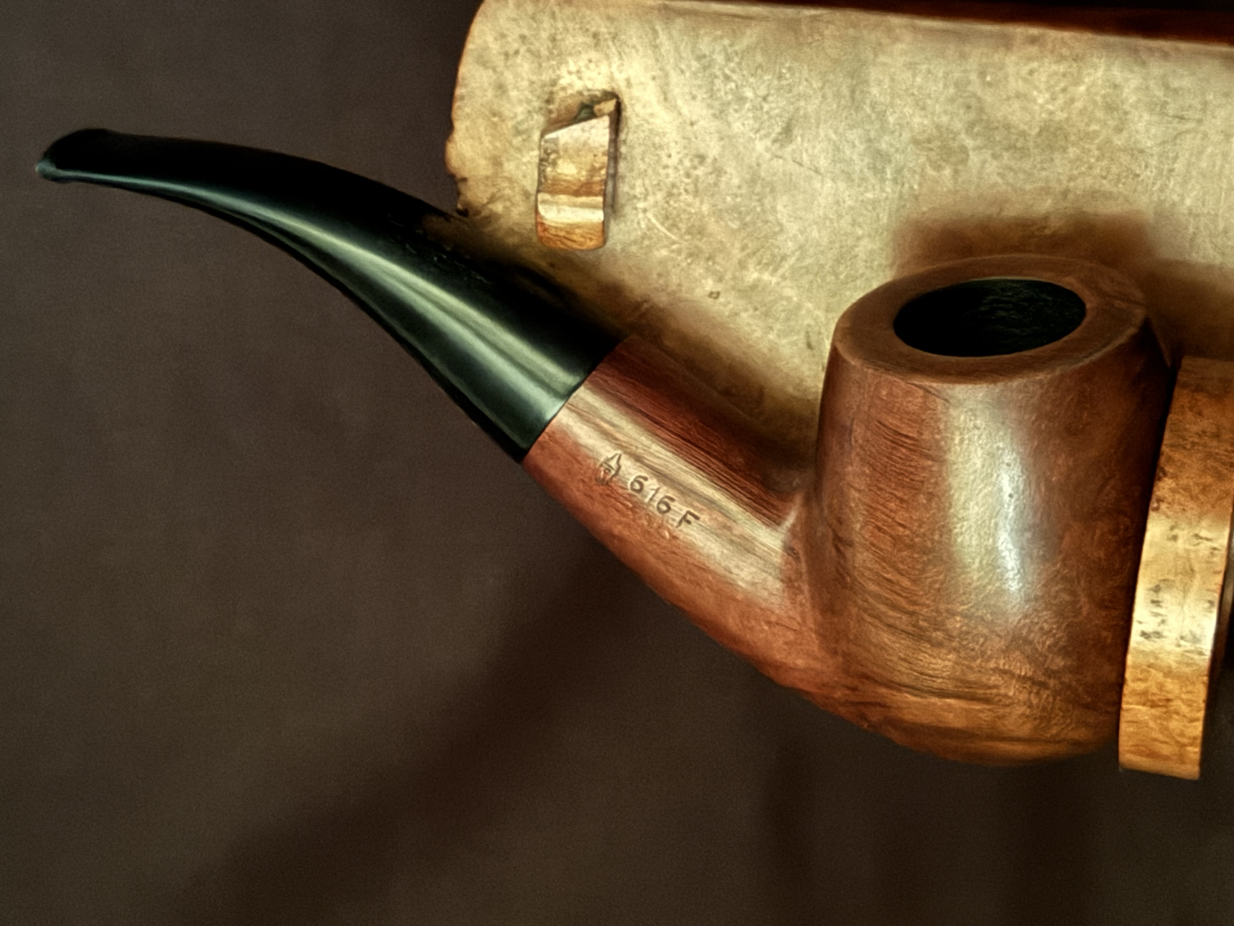 Savinelli ceaesr aged briar616F Large Smooth Bent Billiard Estate Pipe 2