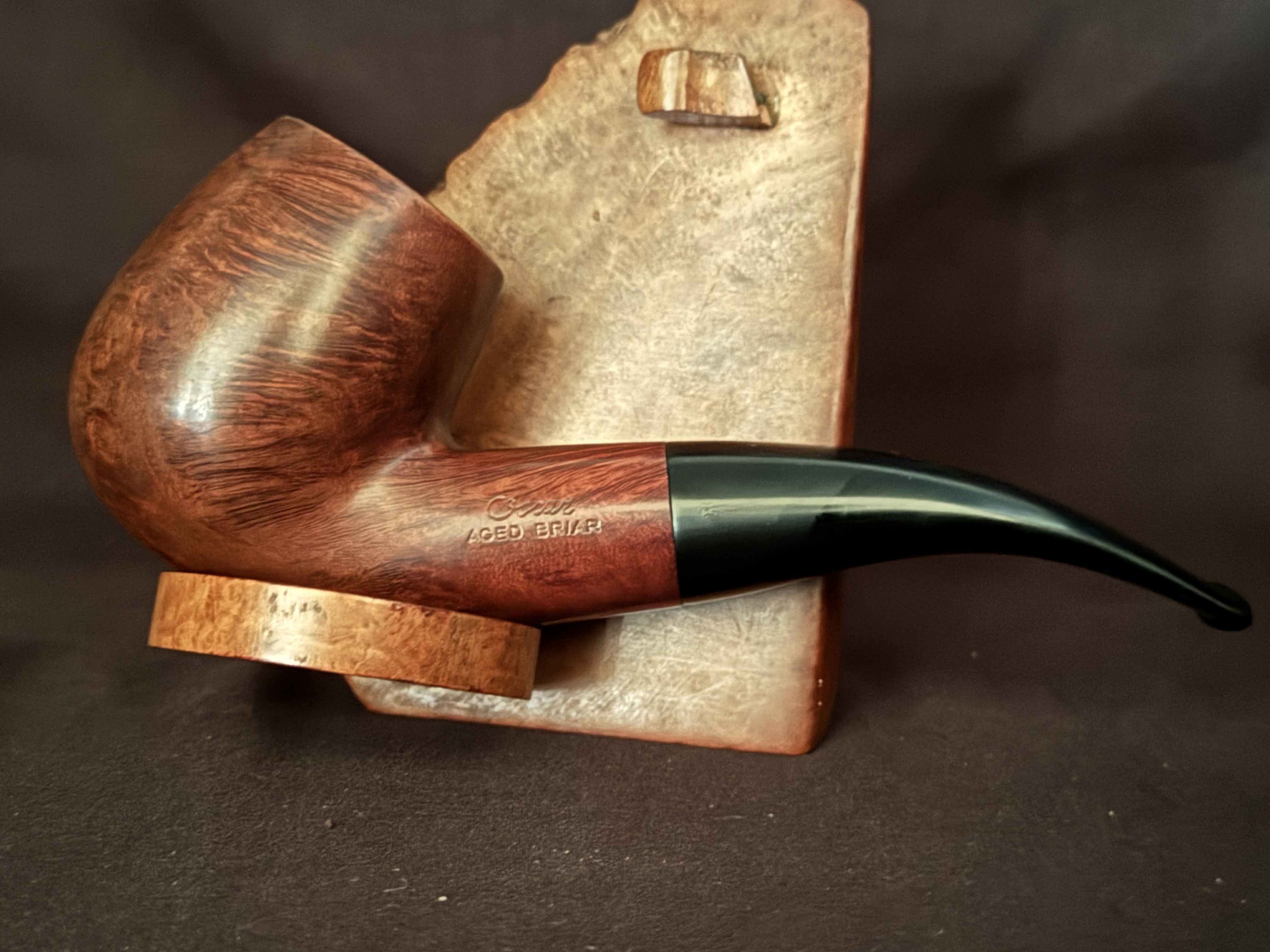 Savinelli ceaesr aged briar616F Large Smooth Bent Billiard Estate Pipe 3
