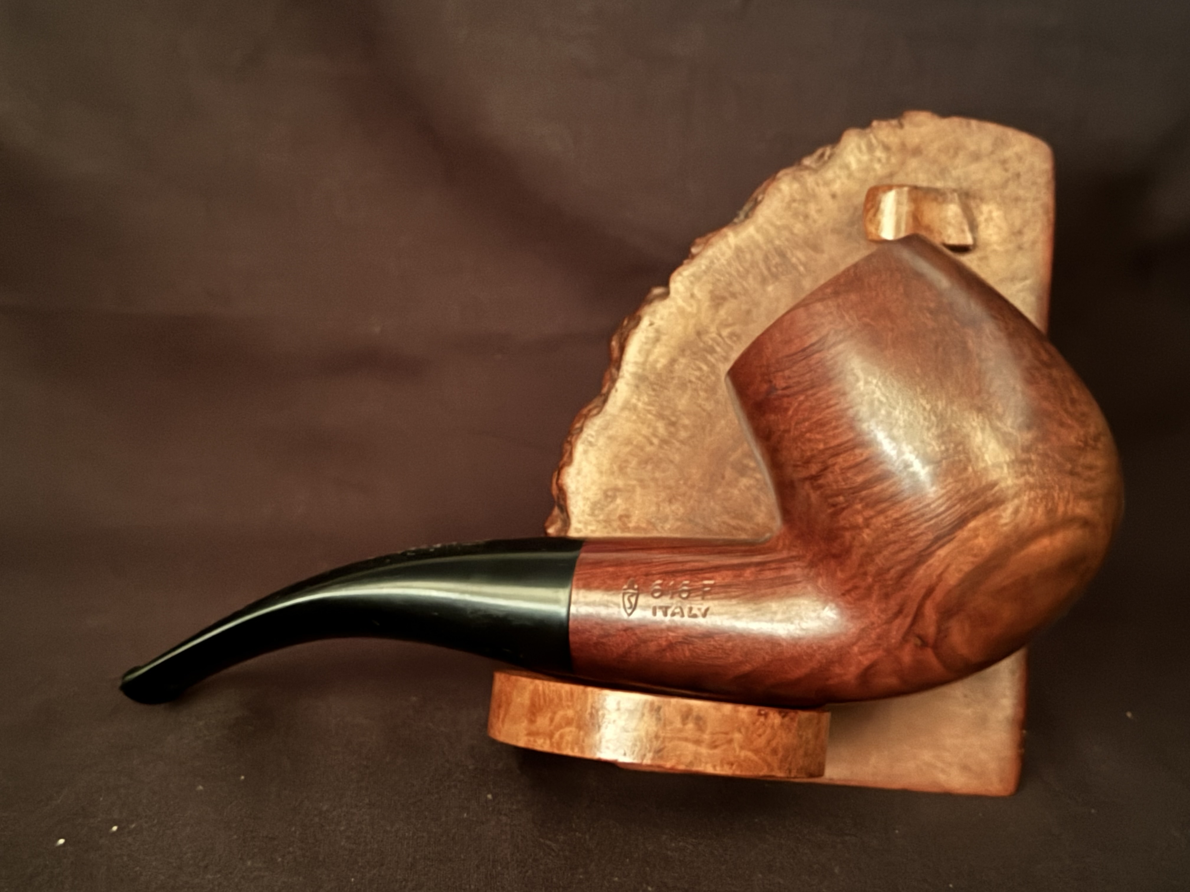 Savinelli ceaesr aged briar616F Large Smooth Bent Billiard Estate Pipe 4