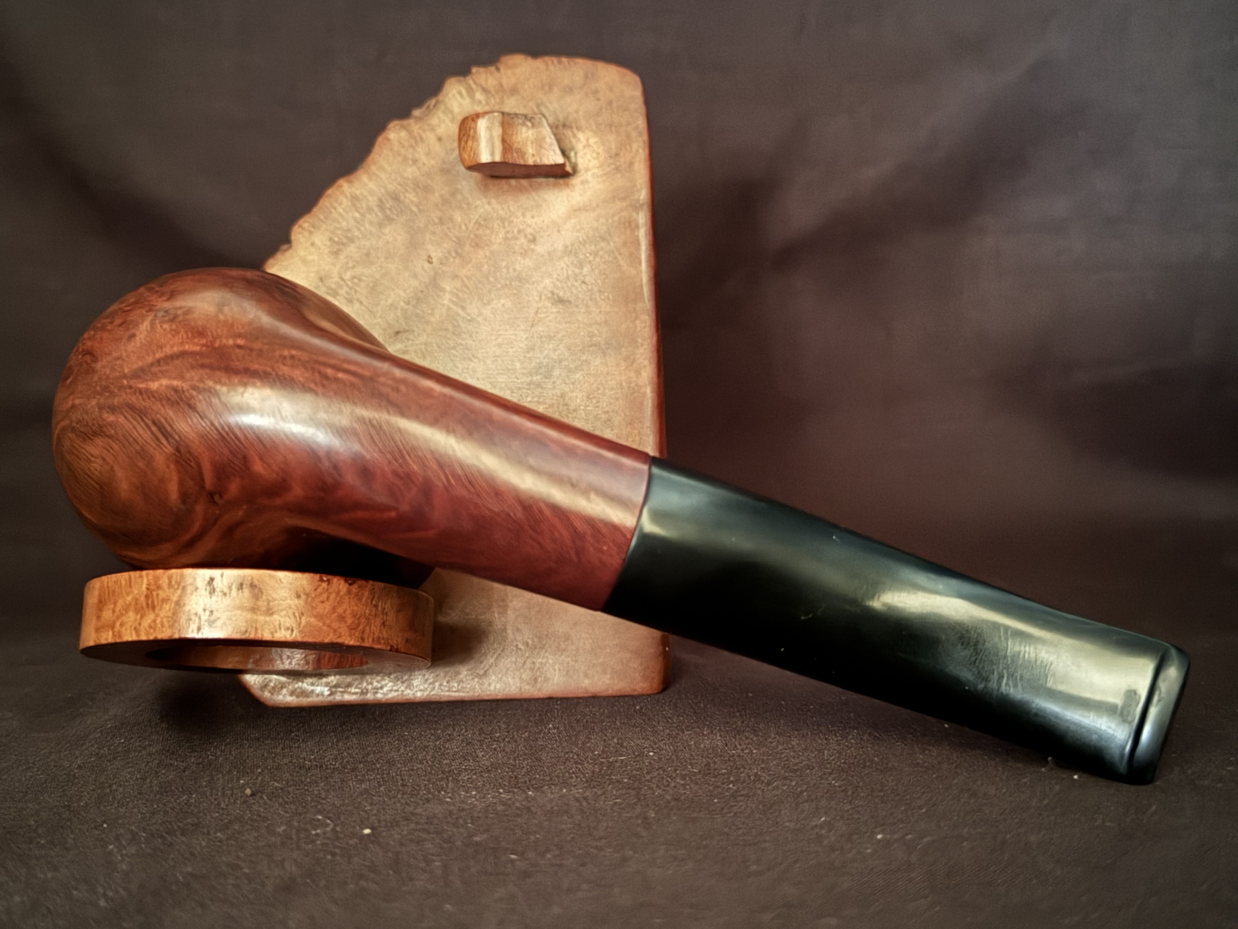 Savinelli ceaesr aged briar616F Large Smooth Bent Billiard Estate Pipe 6