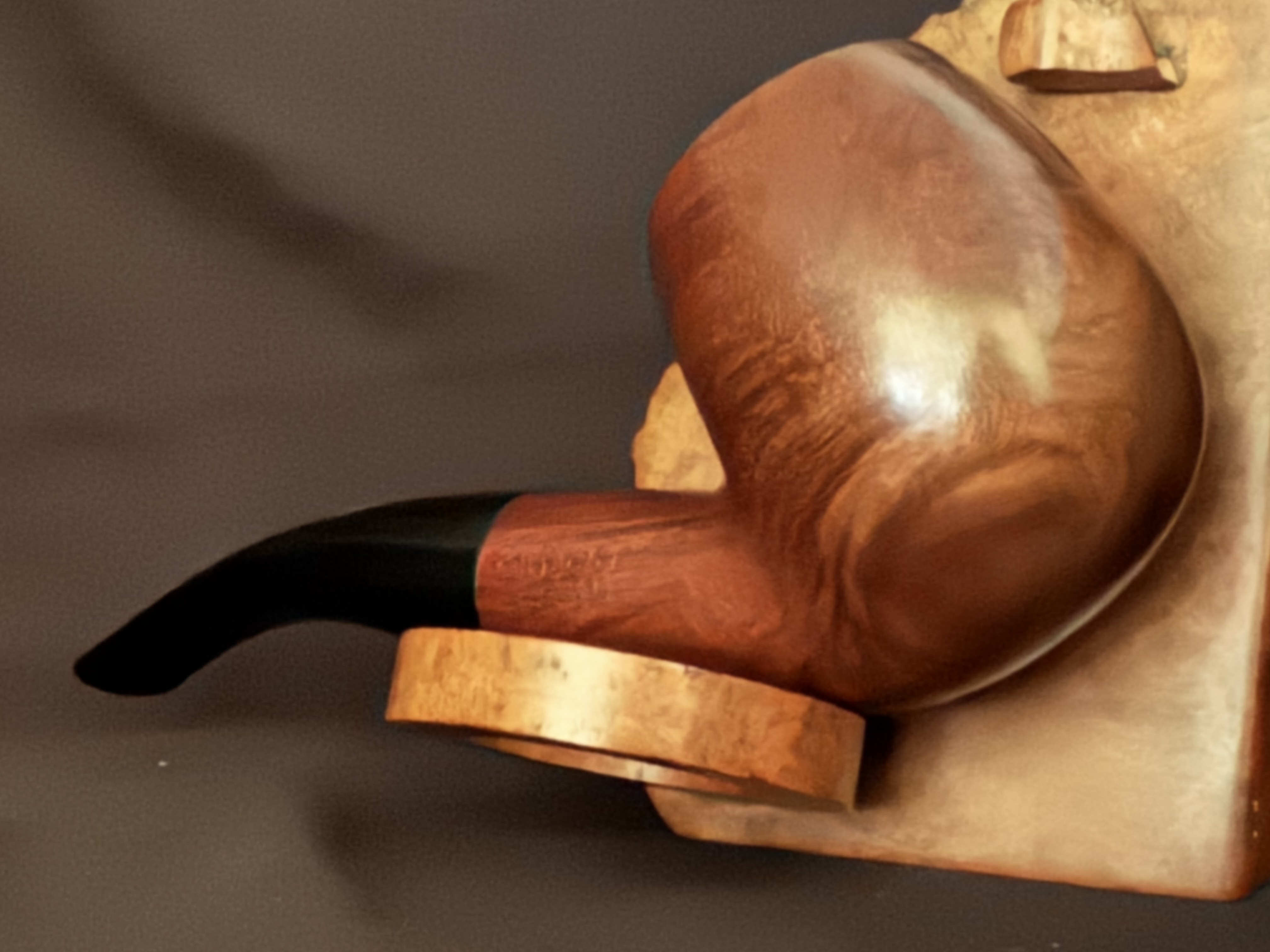 Savinelli ceaesr aged briar616F Large Smooth Bent Billiard Estate Pipe 7