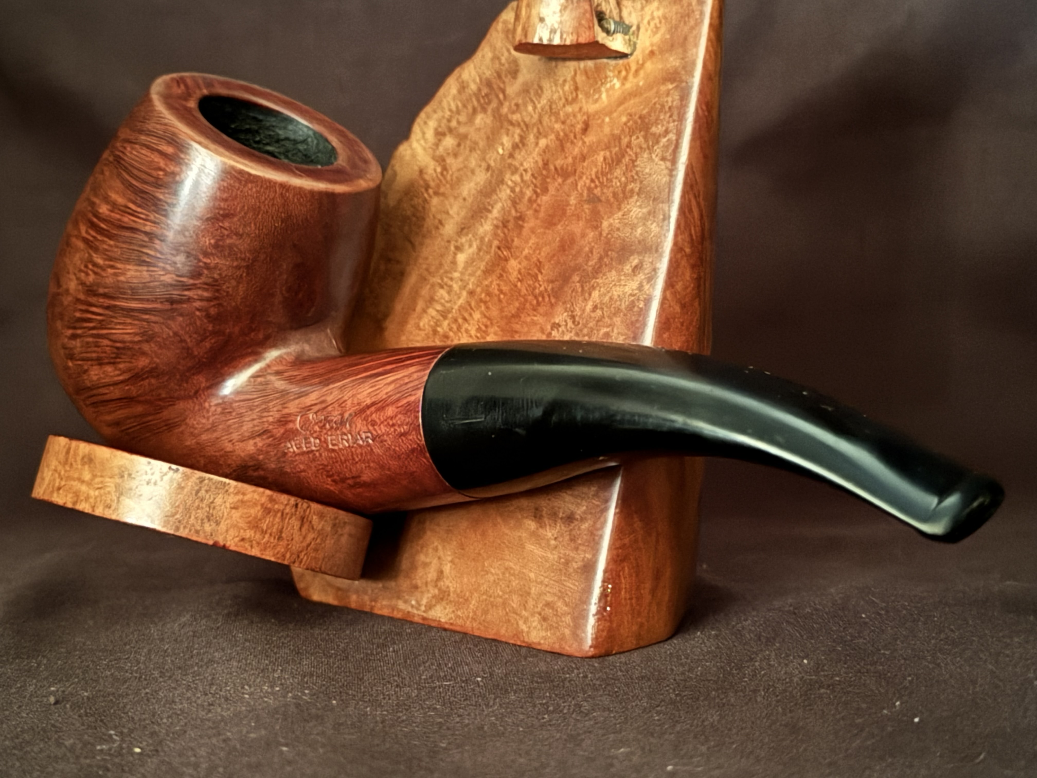 Savinelli ceaesr aged briar616F Large Smooth Bent Billiard Estate Pipe 8