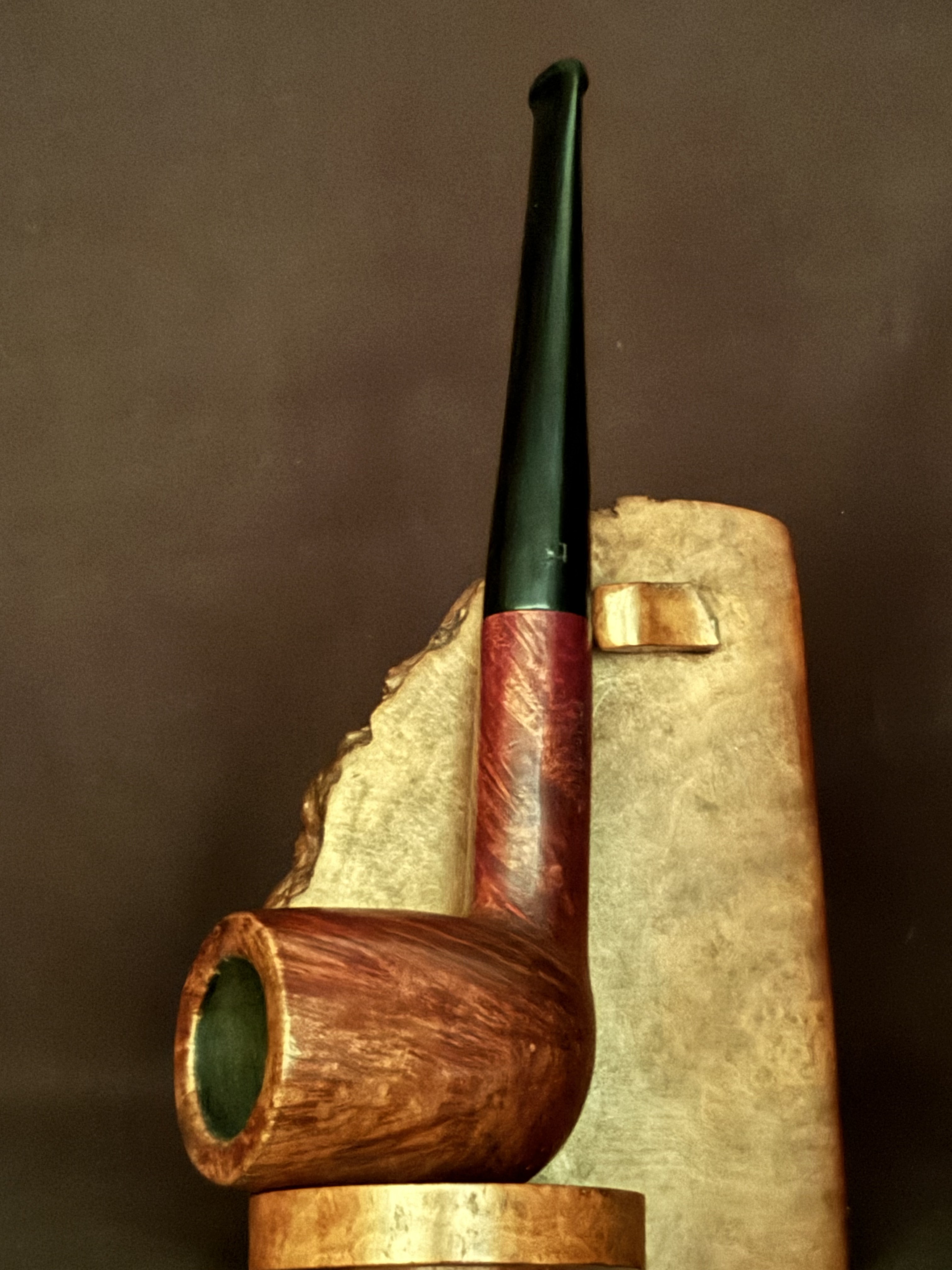 Lincoln London Smooth Reddish Billiard Vulcanite Stem Estate Pipe