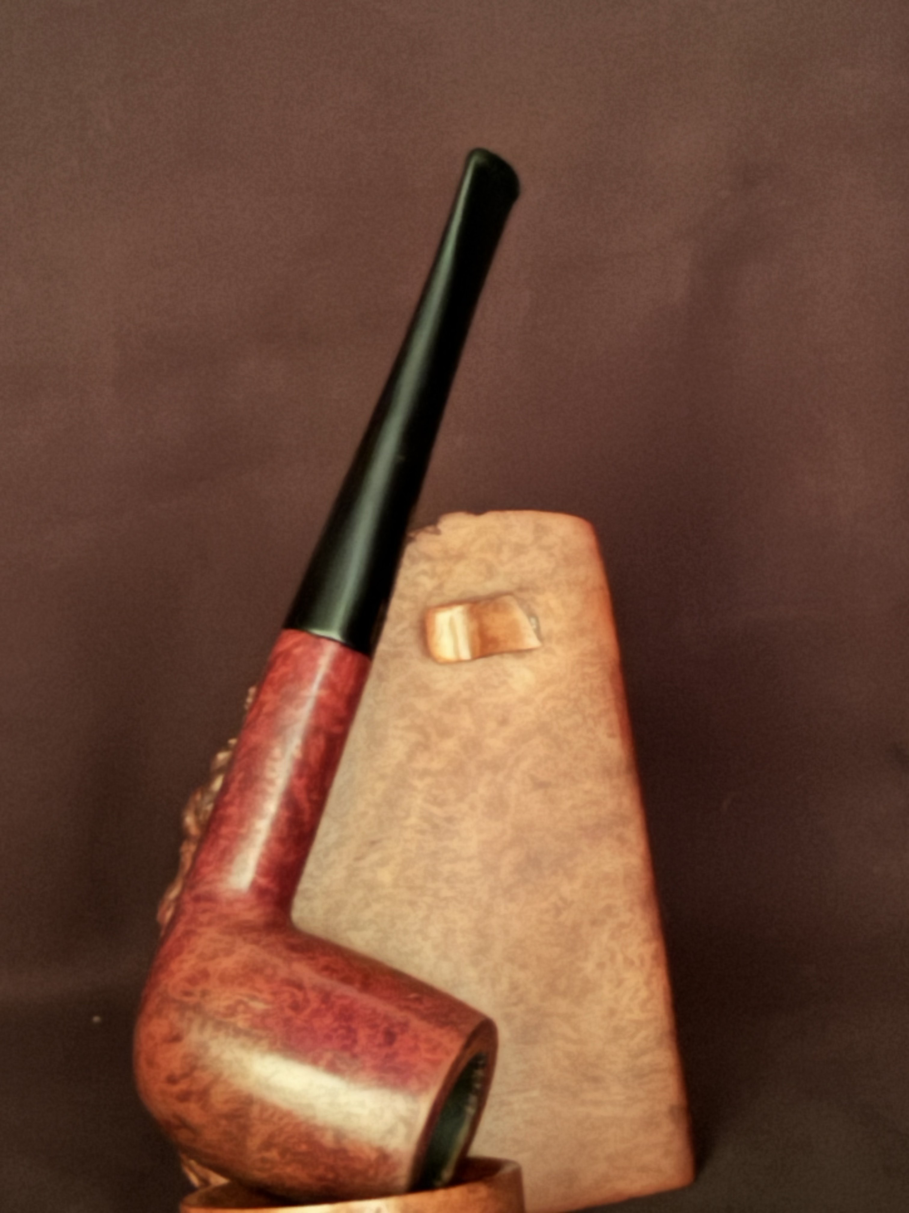 Lincoln London Smooth Reddish Billiard Vulcanite Stem Estate Pipe 2