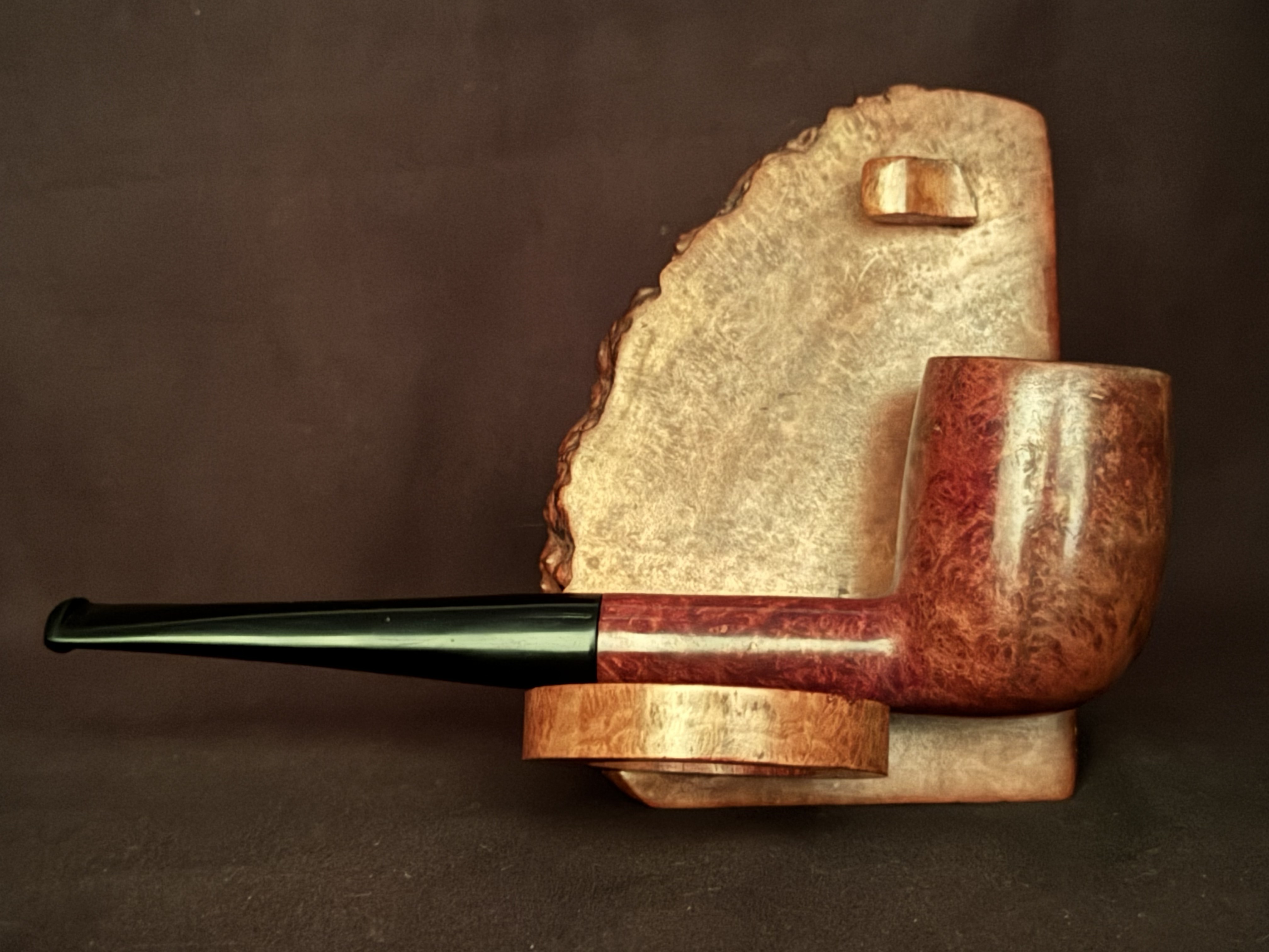 Lincoln London Smooth Reddish Billiard Vulcanite Stem Estate Pipe 4