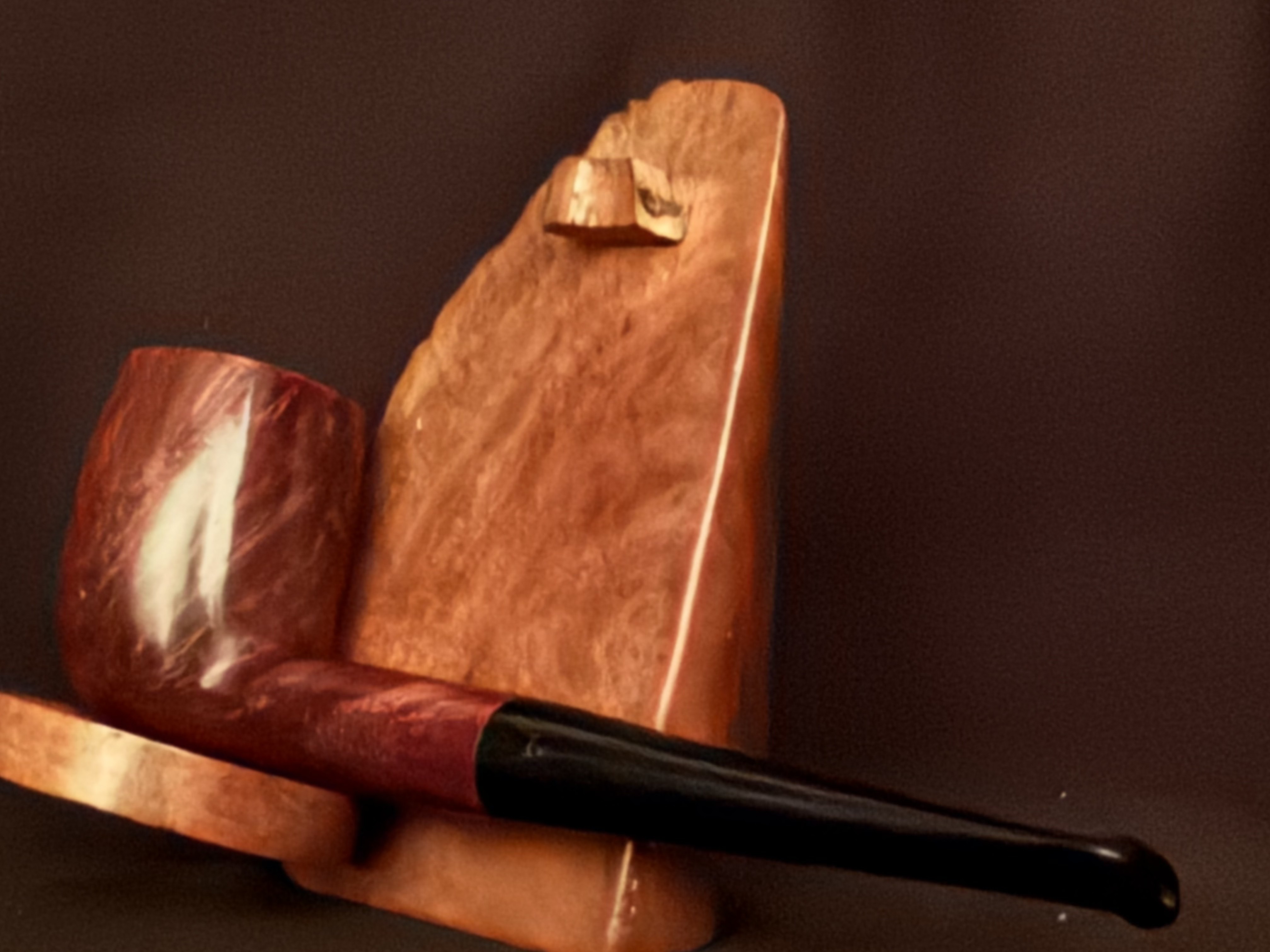Lincoln London Smooth Reddish Billiard Vulcanite Stem Estate Pipe 8