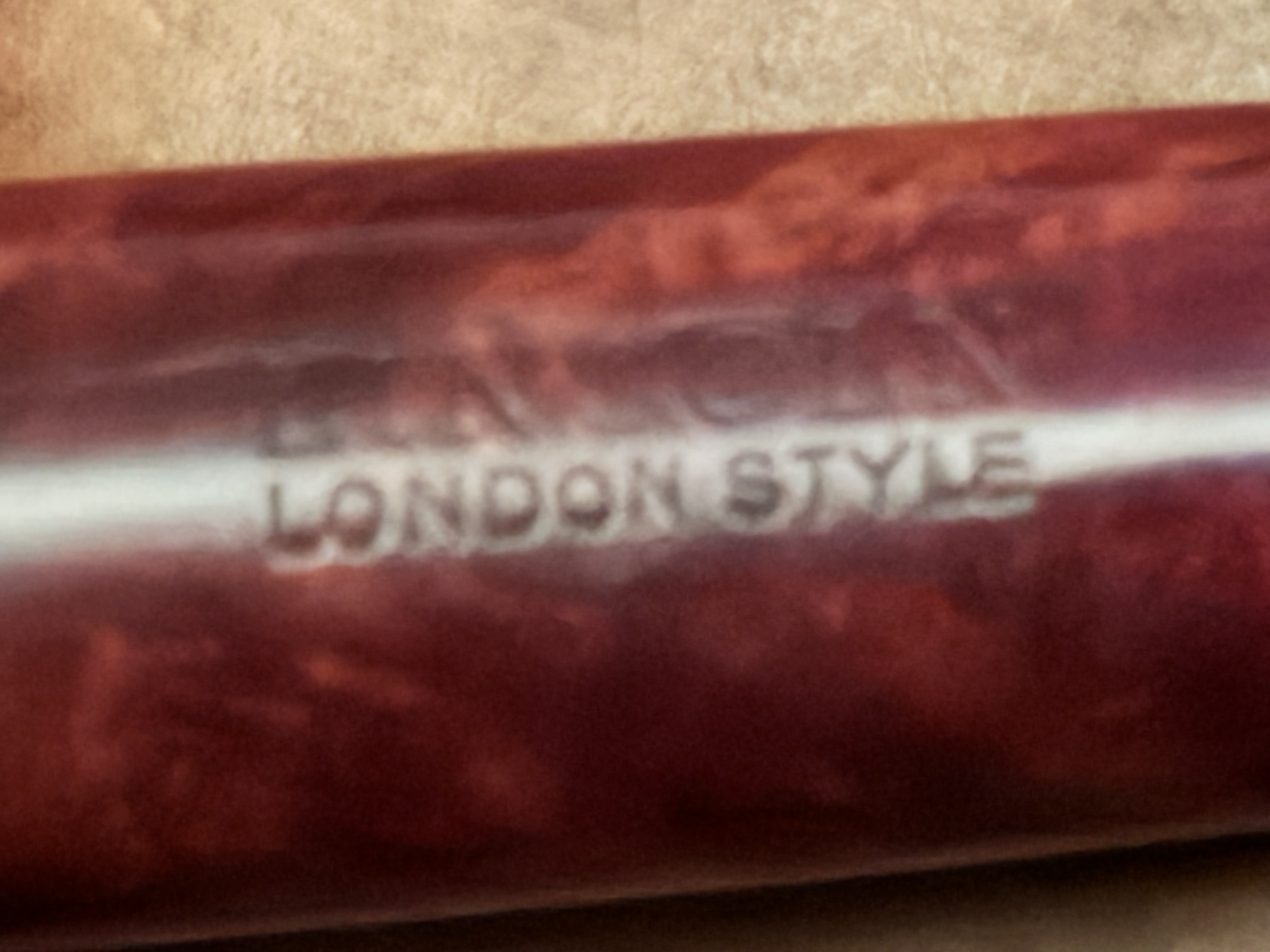 Lincoln London Smooth Reddish Billiard Vulcanite Stem Estate Pipe 10