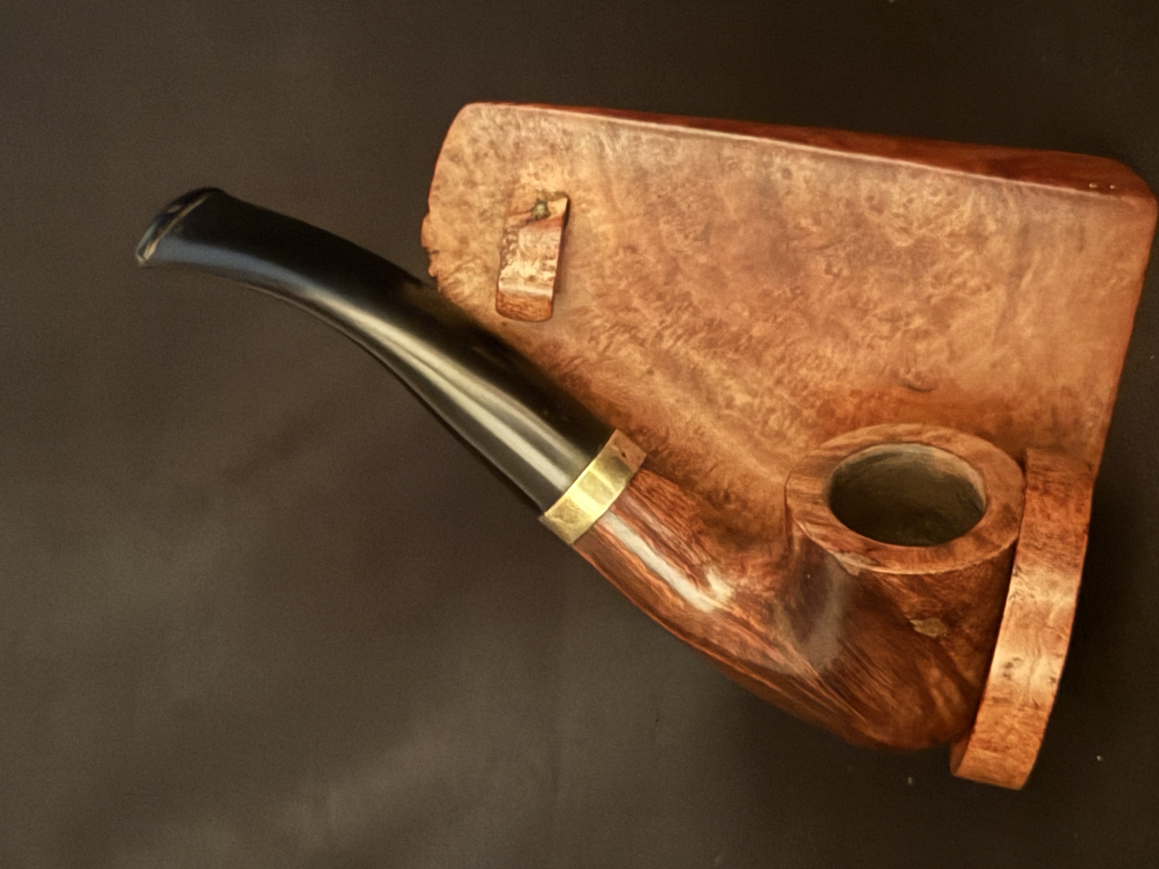 Lindstrom Bent Billiard Vulcanite Estate Pipe 2