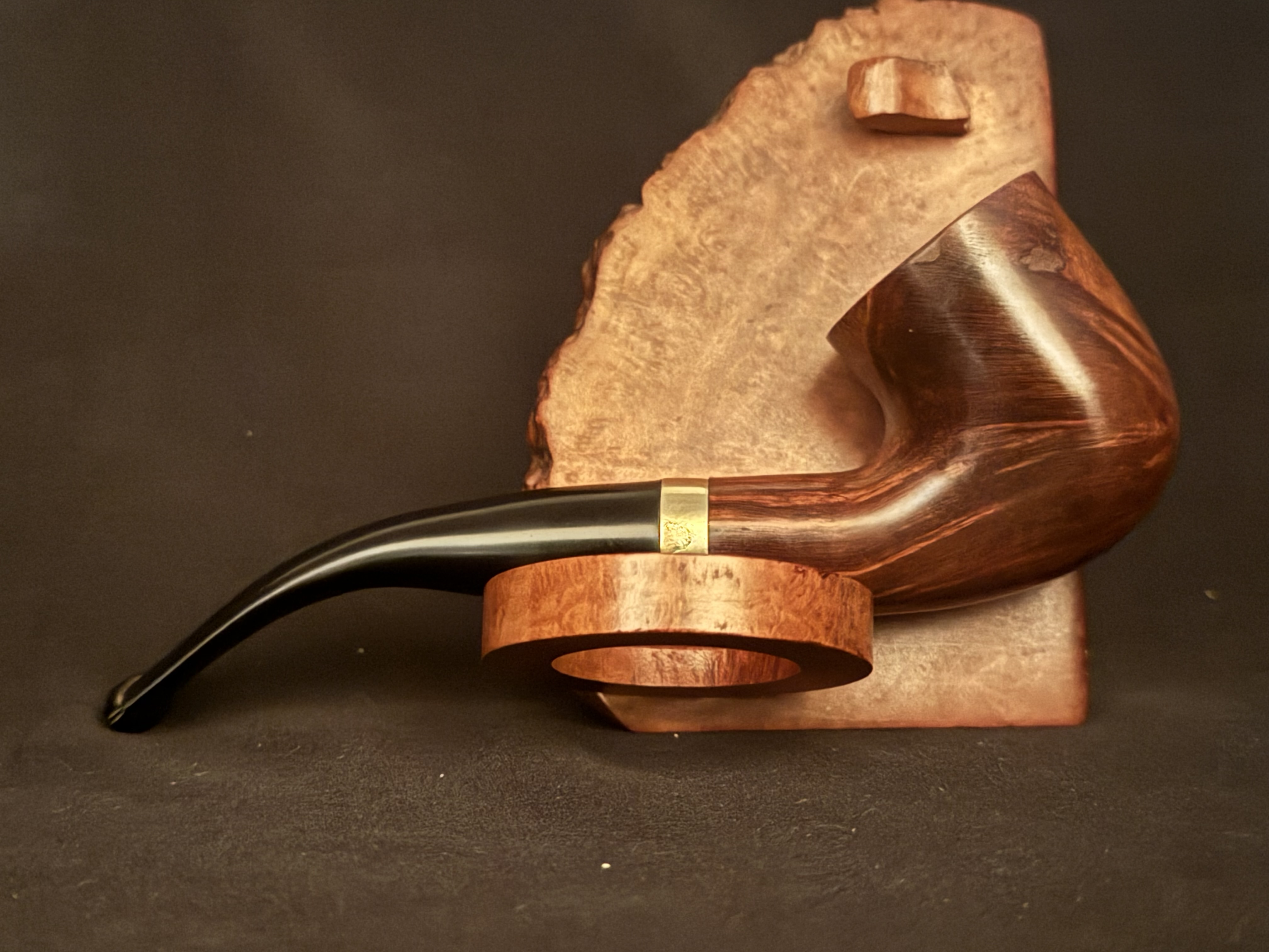 Lindstrom Bent Billiard Vulcanite Estate Pipe 4
