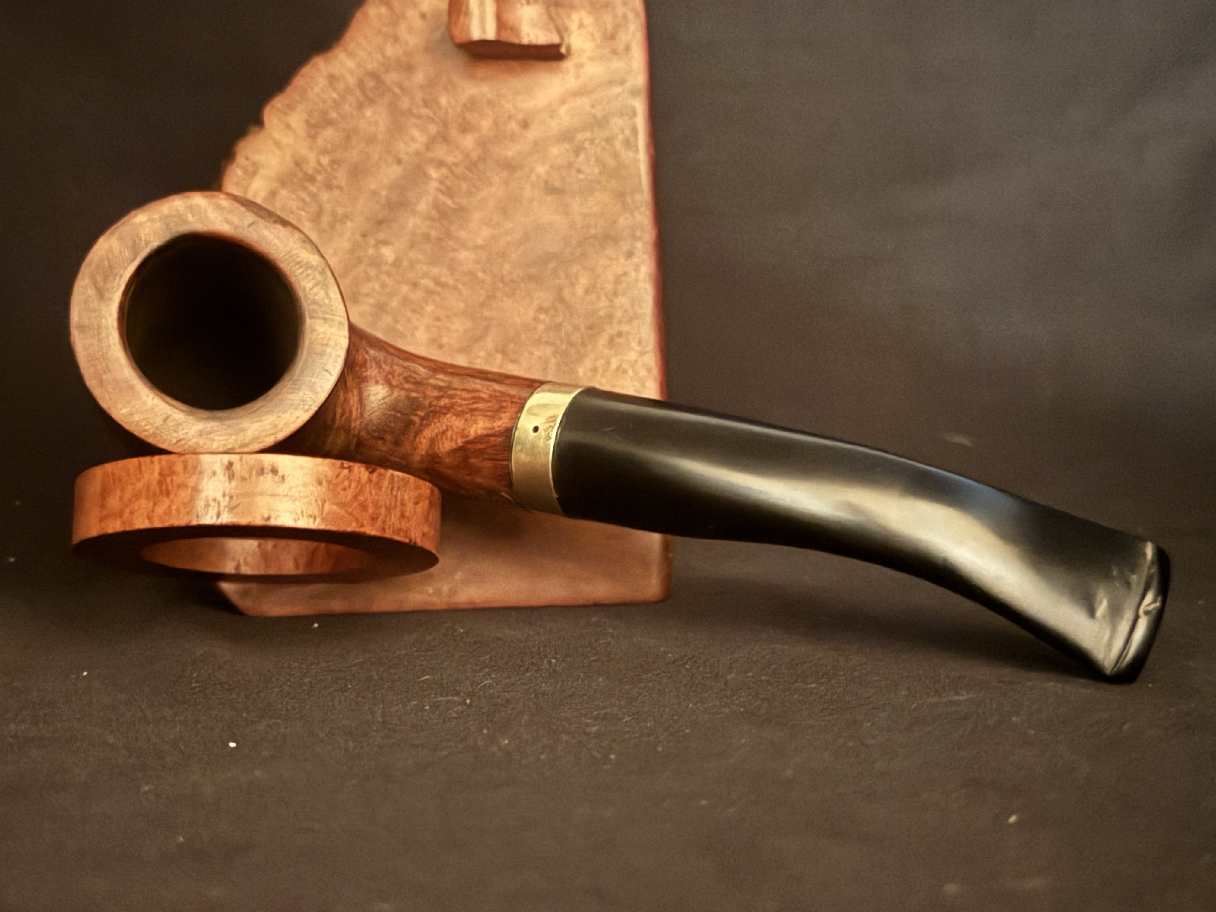 Lindstrom Bent Billiard Vulcanite Estate Pipe 5