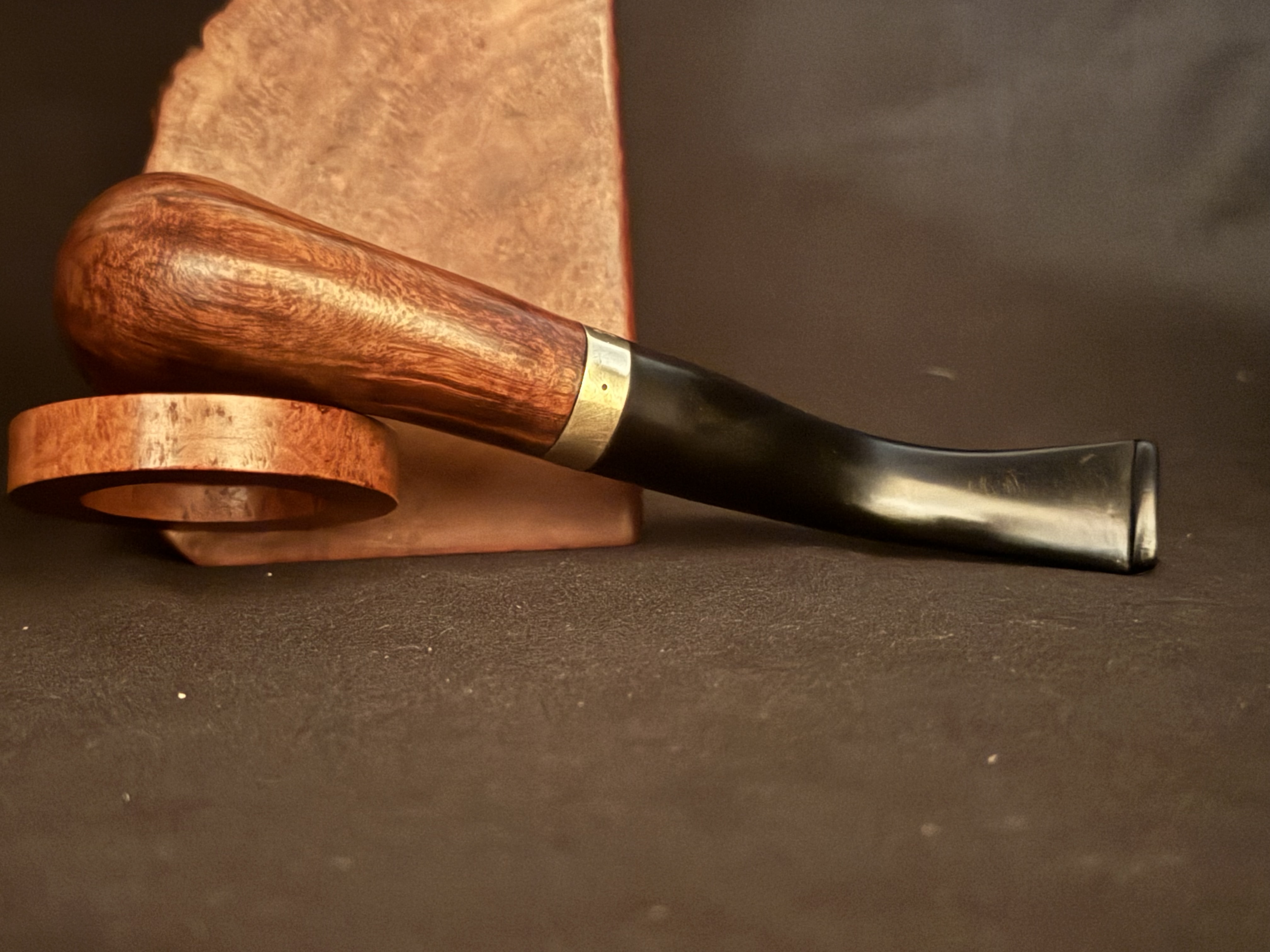 Lindstrom Bent Billiard Vulcanite Estate Pipe 6