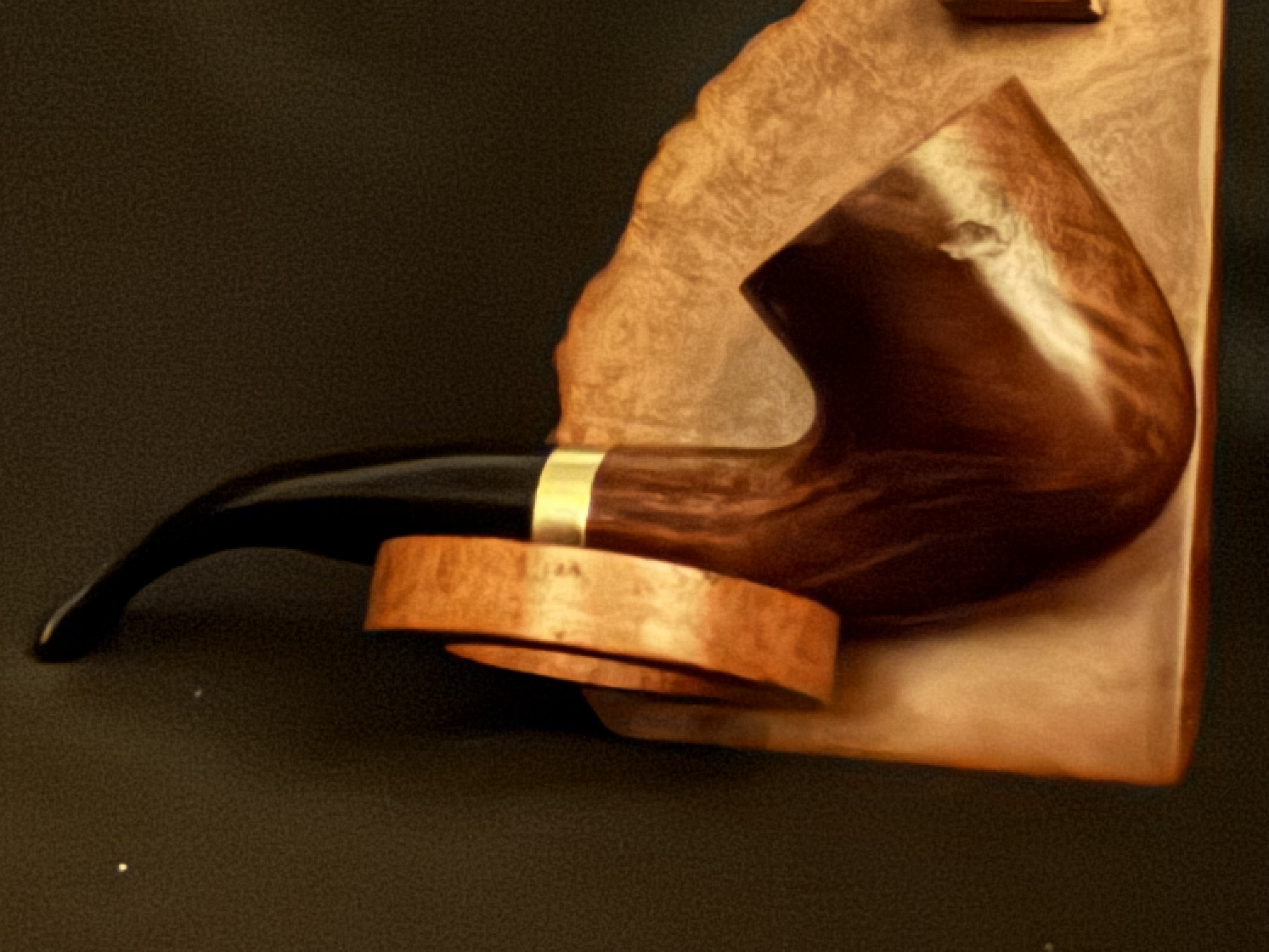 Lindstrom Bent Billiard Vulcanite Estate Pipe 7