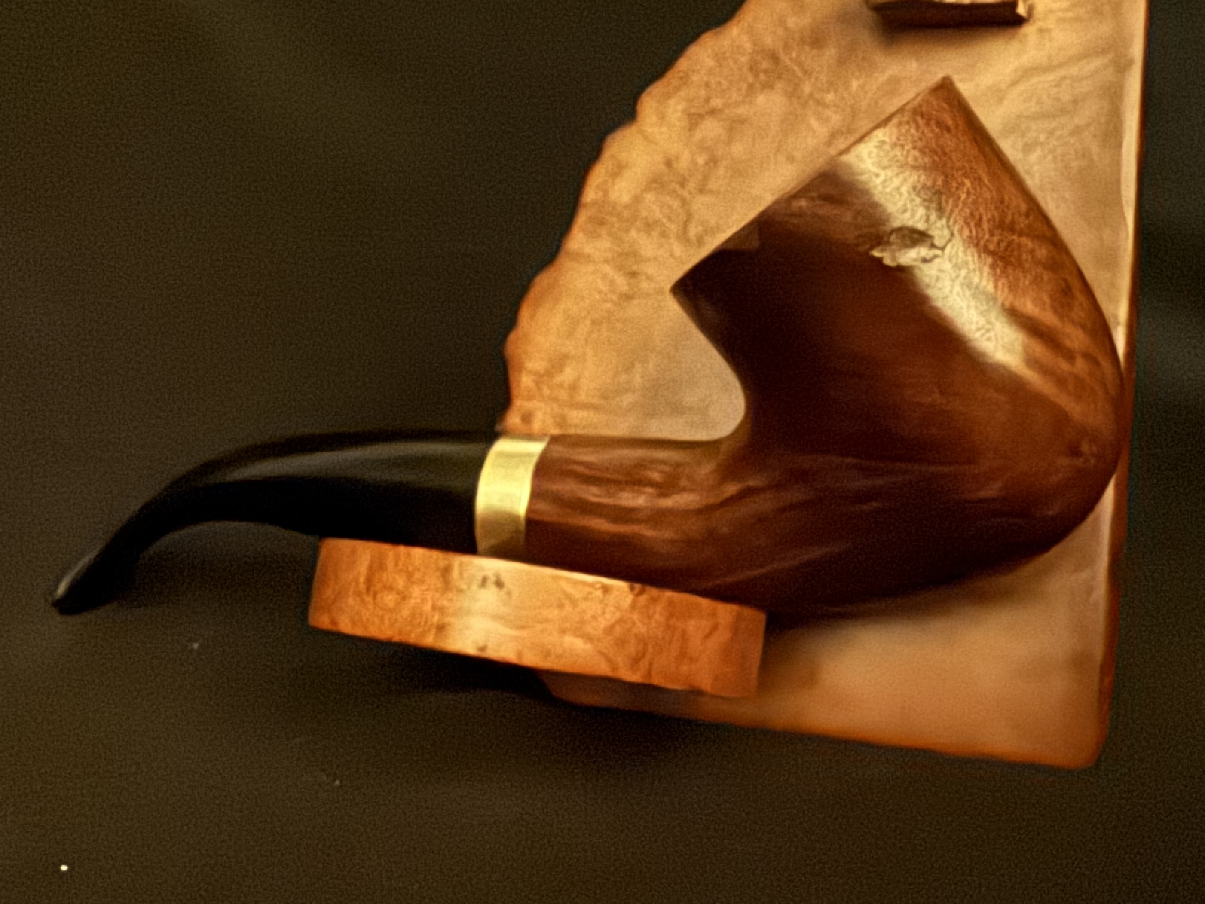 Lindstrom Bent Billiard Vulcanite Estate Pipe 8