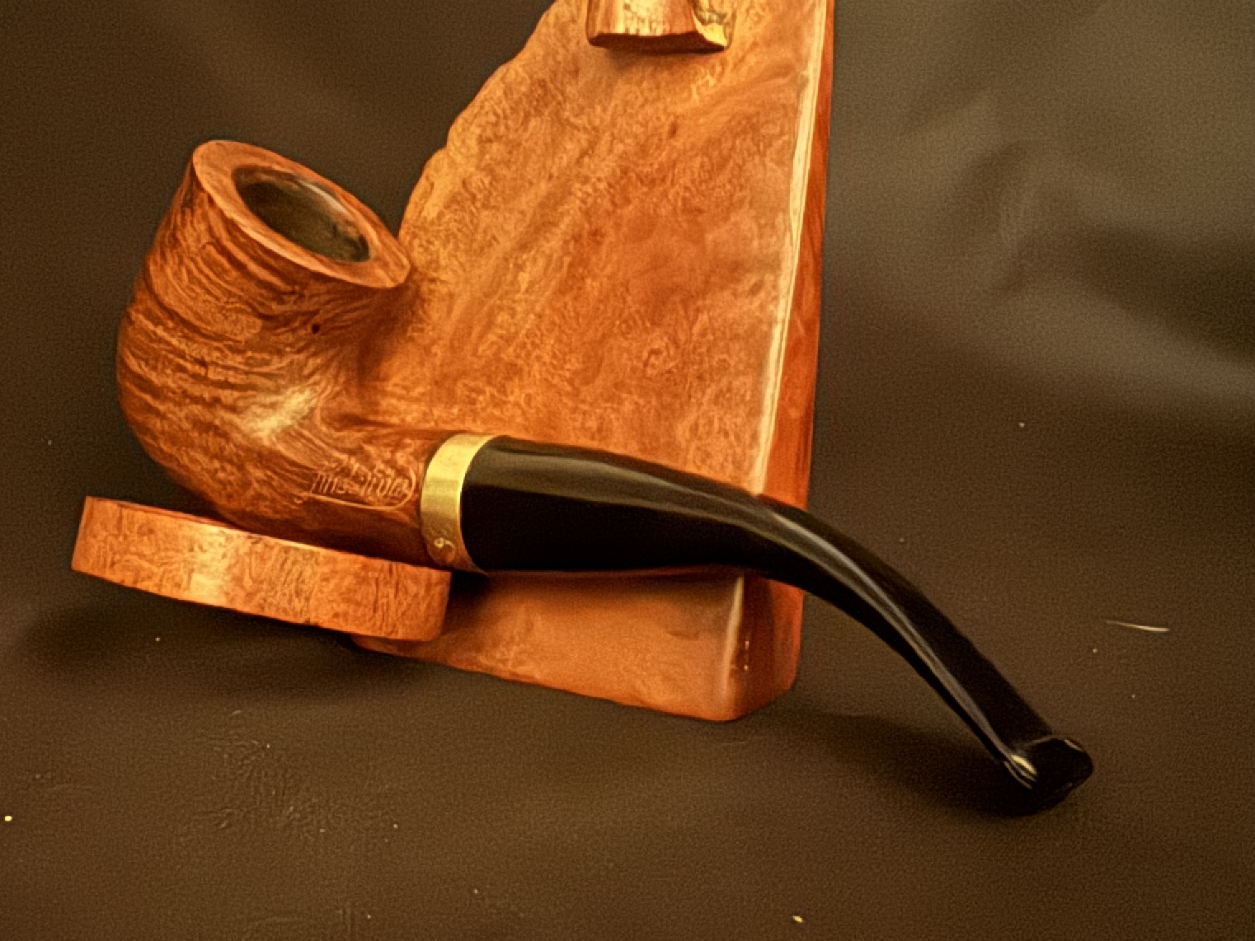 Lindstrom Bent Billiard Vulcanite Estate Pipe 9
