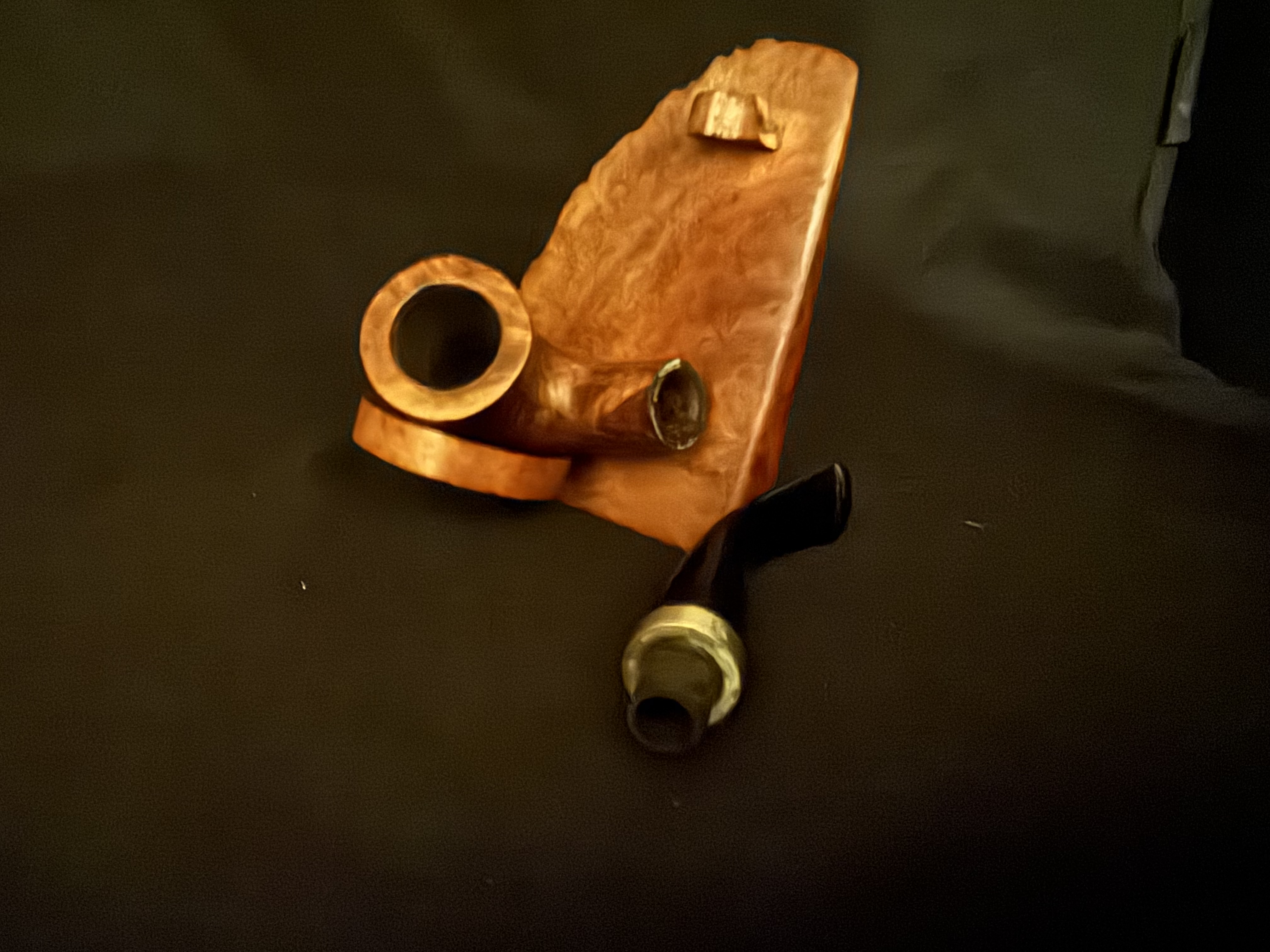 Lindstrom Bent Billiard Vulcanite Estate Pipe 10