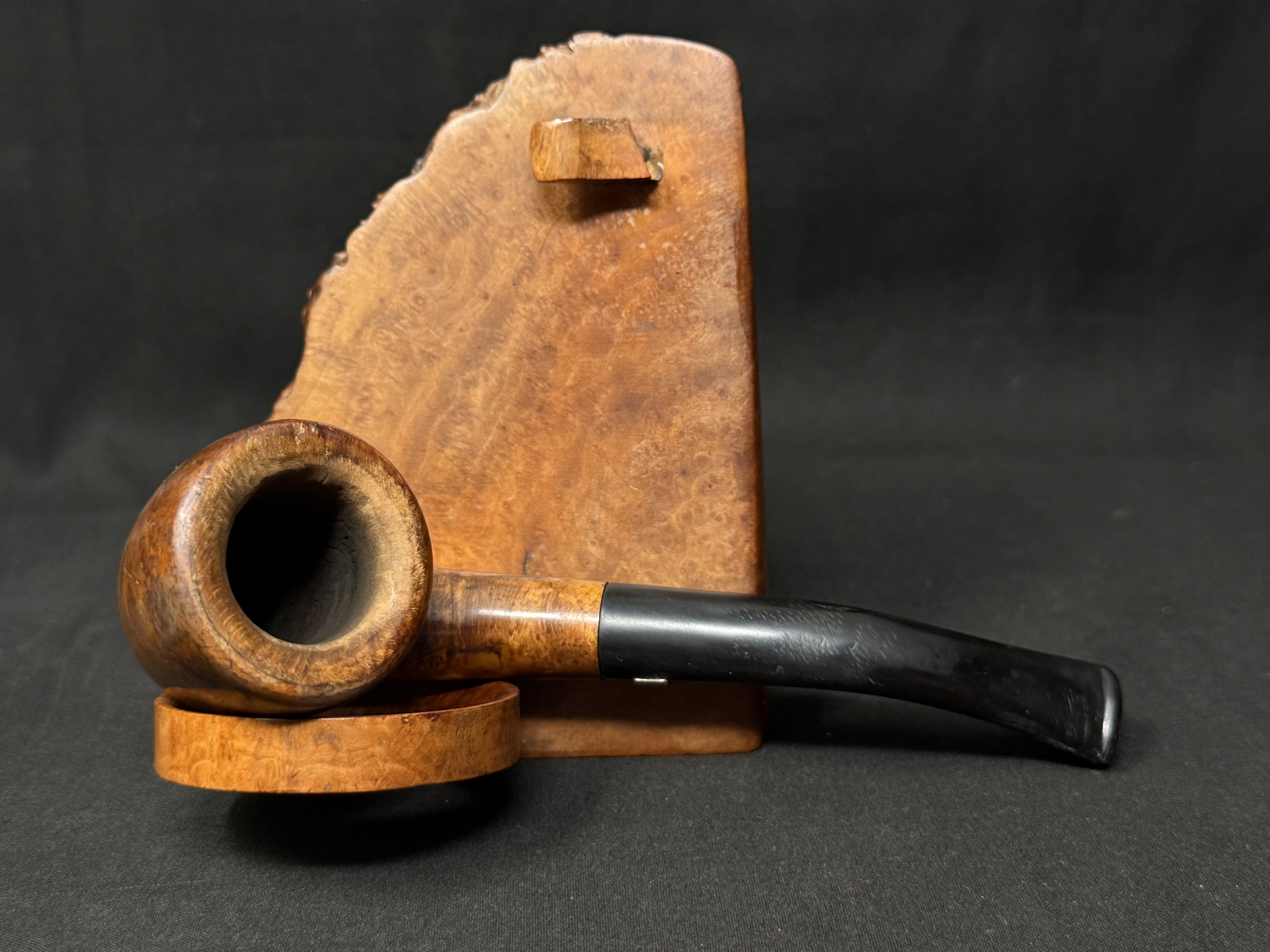 Loewe President 020 Bent Axe Smooth Vulcanite Estate Pipe 7