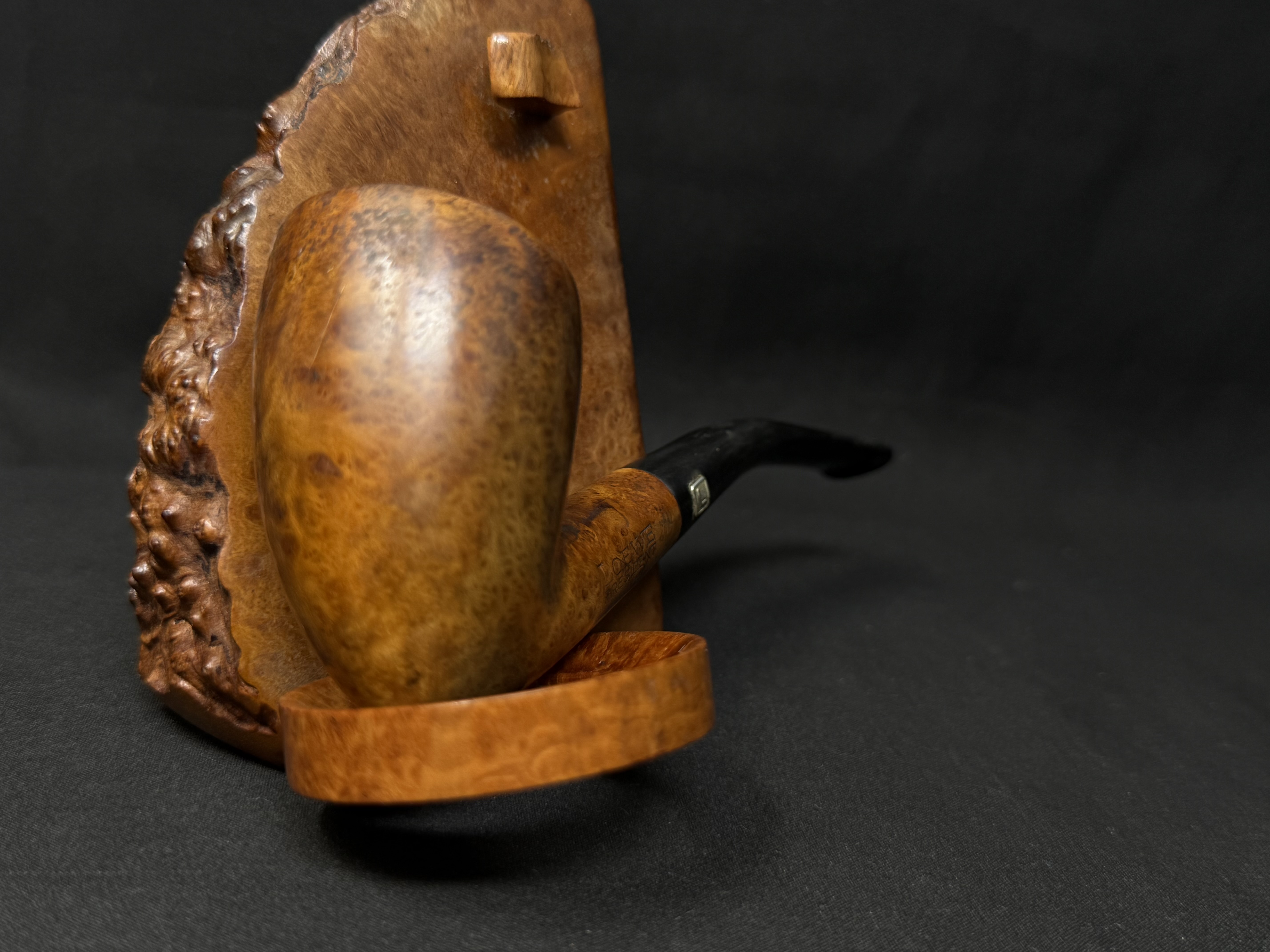 Loewe President 020 Bent Axe Smooth Vulcanite Estate Pipe 10