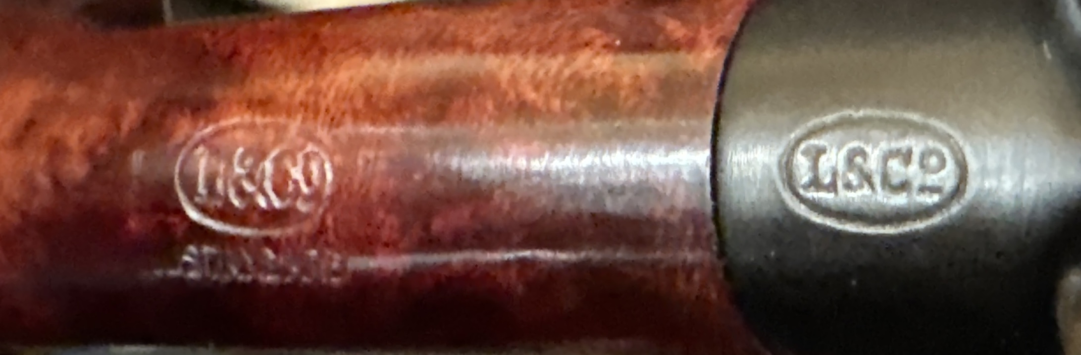 Loewe London W. Standard Smooth Straight Billiard Estate Pipe, Reddish Finish, Fishtail 2