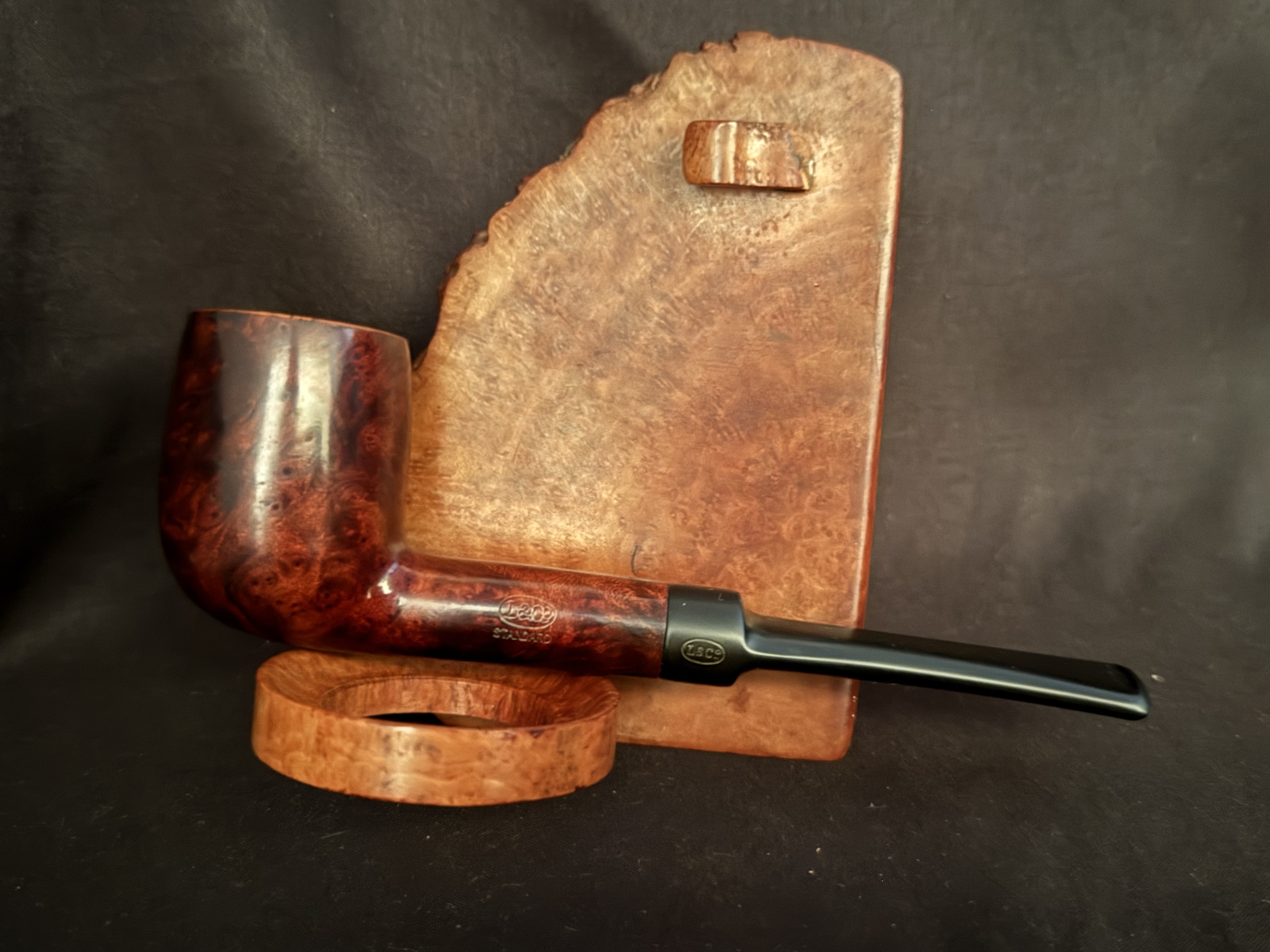 Loewe London W. Standard Smooth Straight Billiard Estate Pipe, Reddish Finish, Fishtail 6