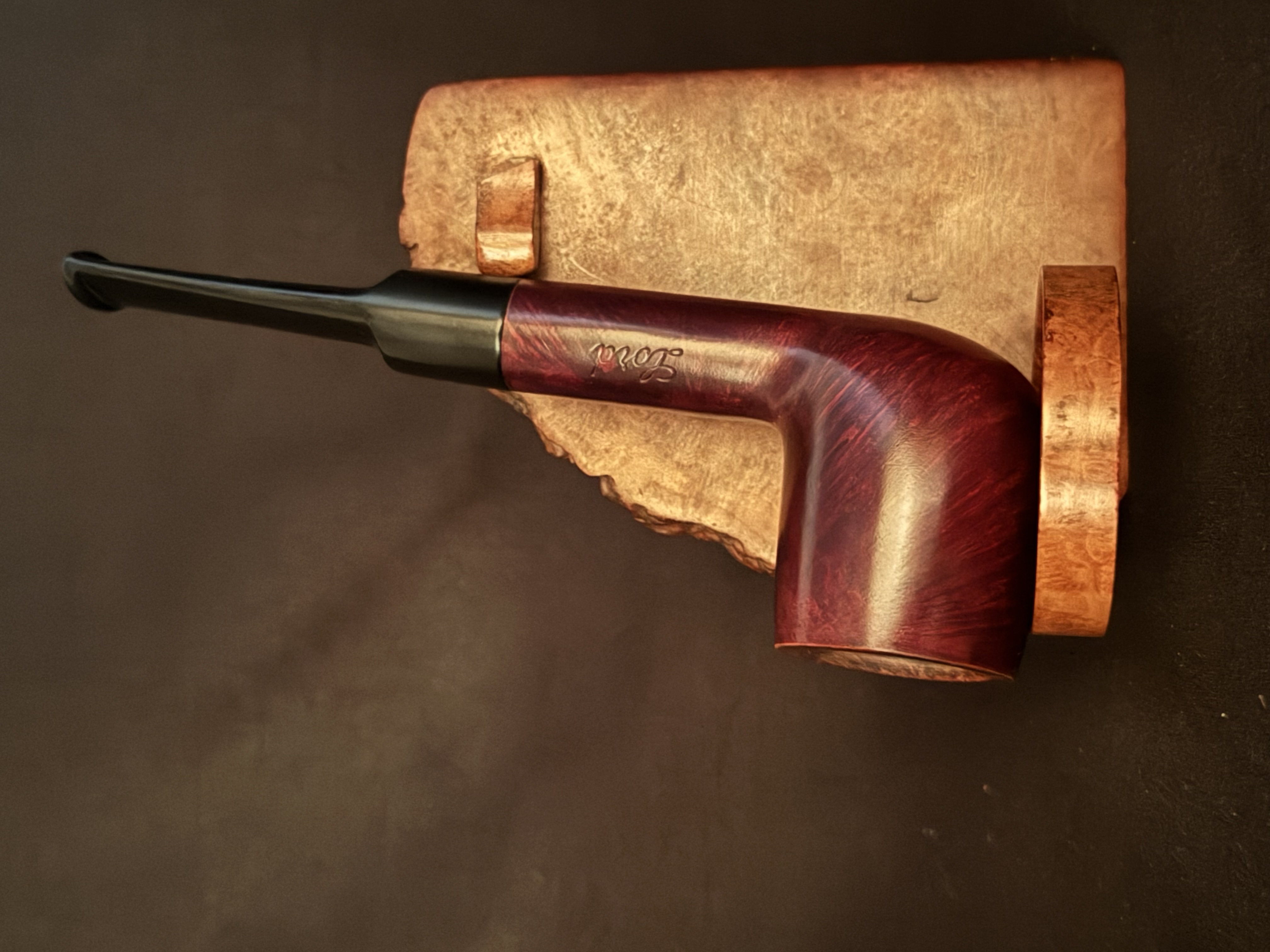 Lord Charles, Reddish Straight Billiard, Vulcanite Stem, Estate Pipe