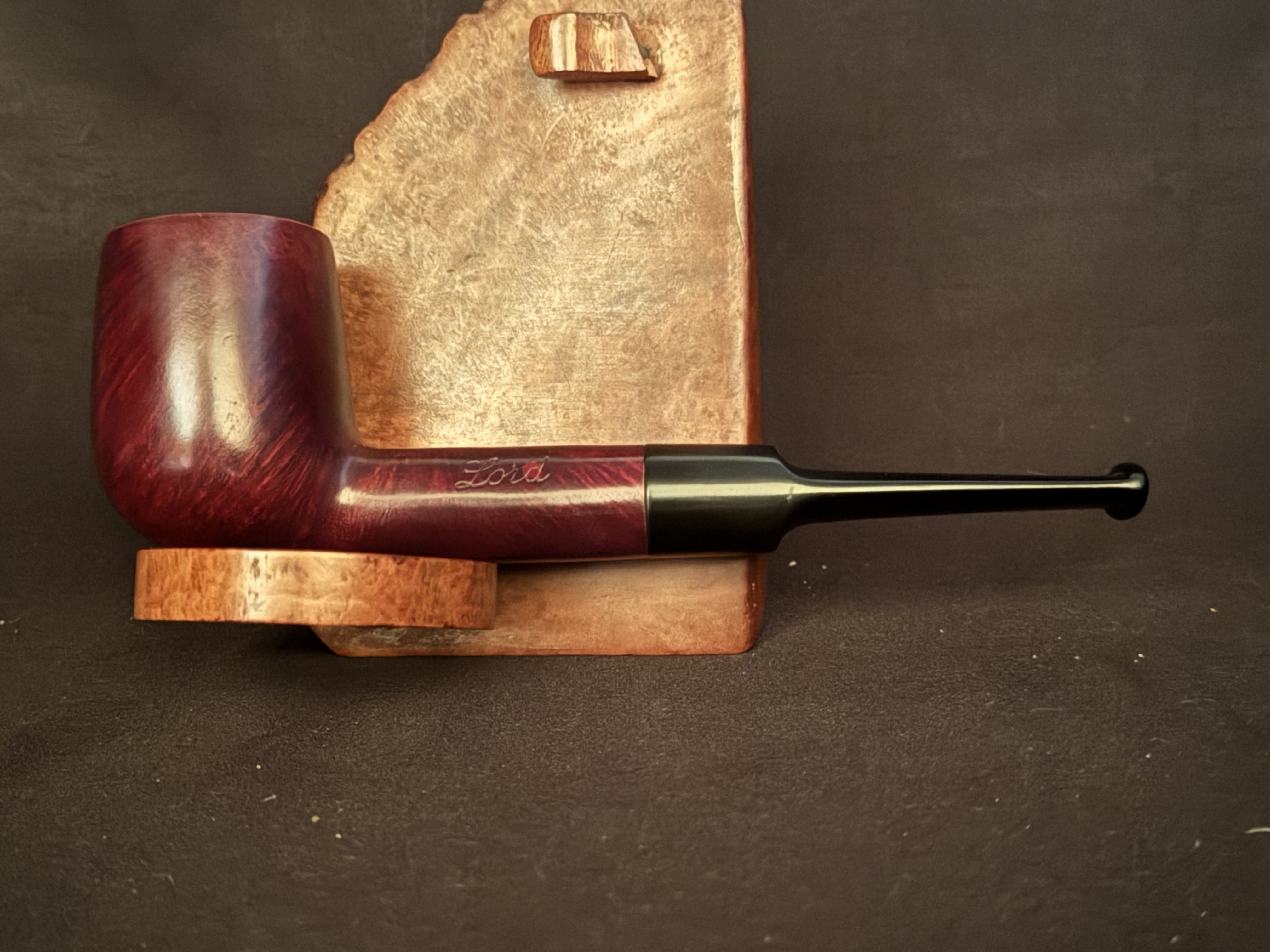 Lord Charles, Reddish Straight Billiard, Vulcanite Stem, Estate Pipe 3