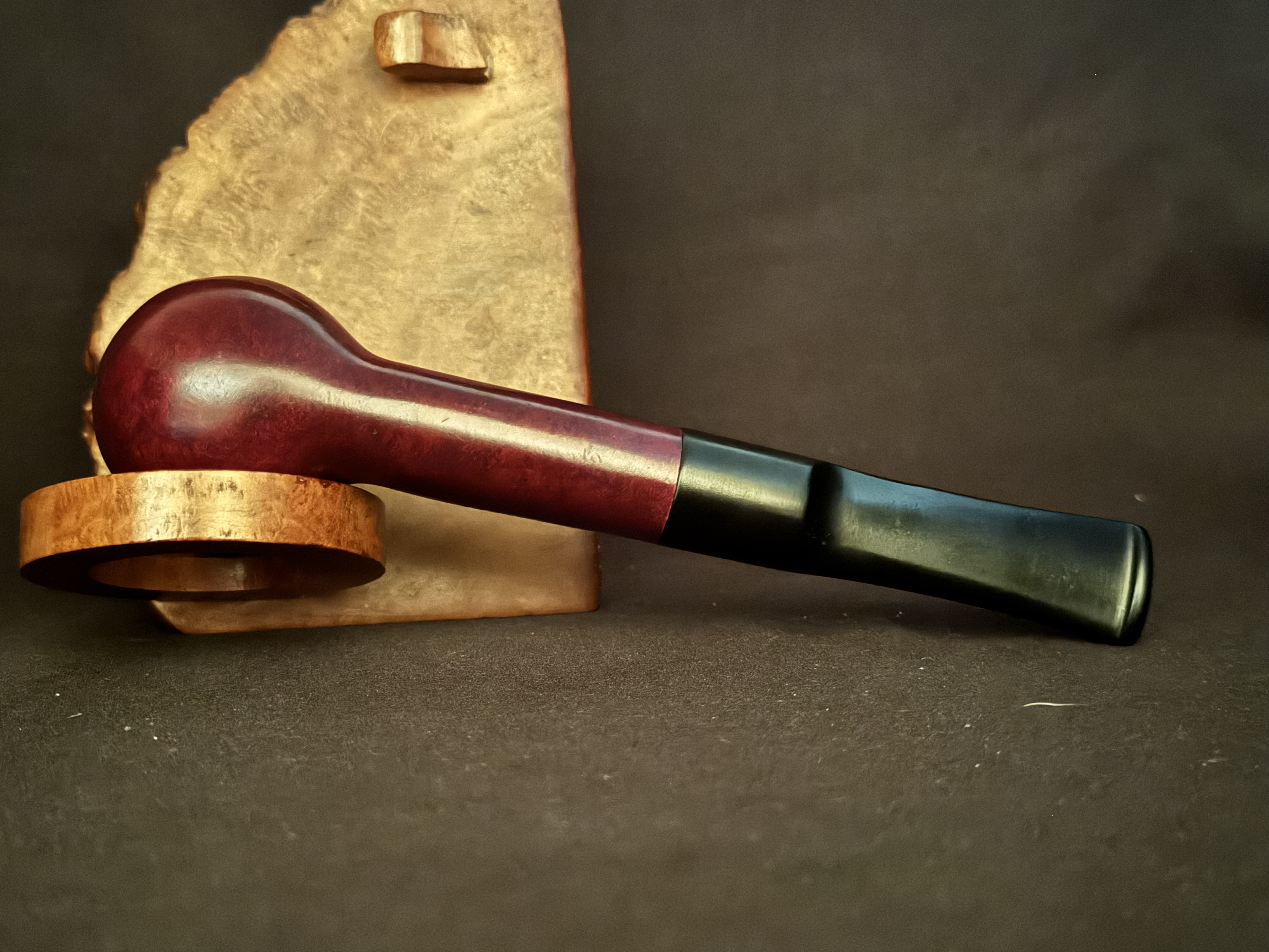 Lord Charles, Reddish Straight Billiard, Vulcanite Stem, Estate Pipe 6