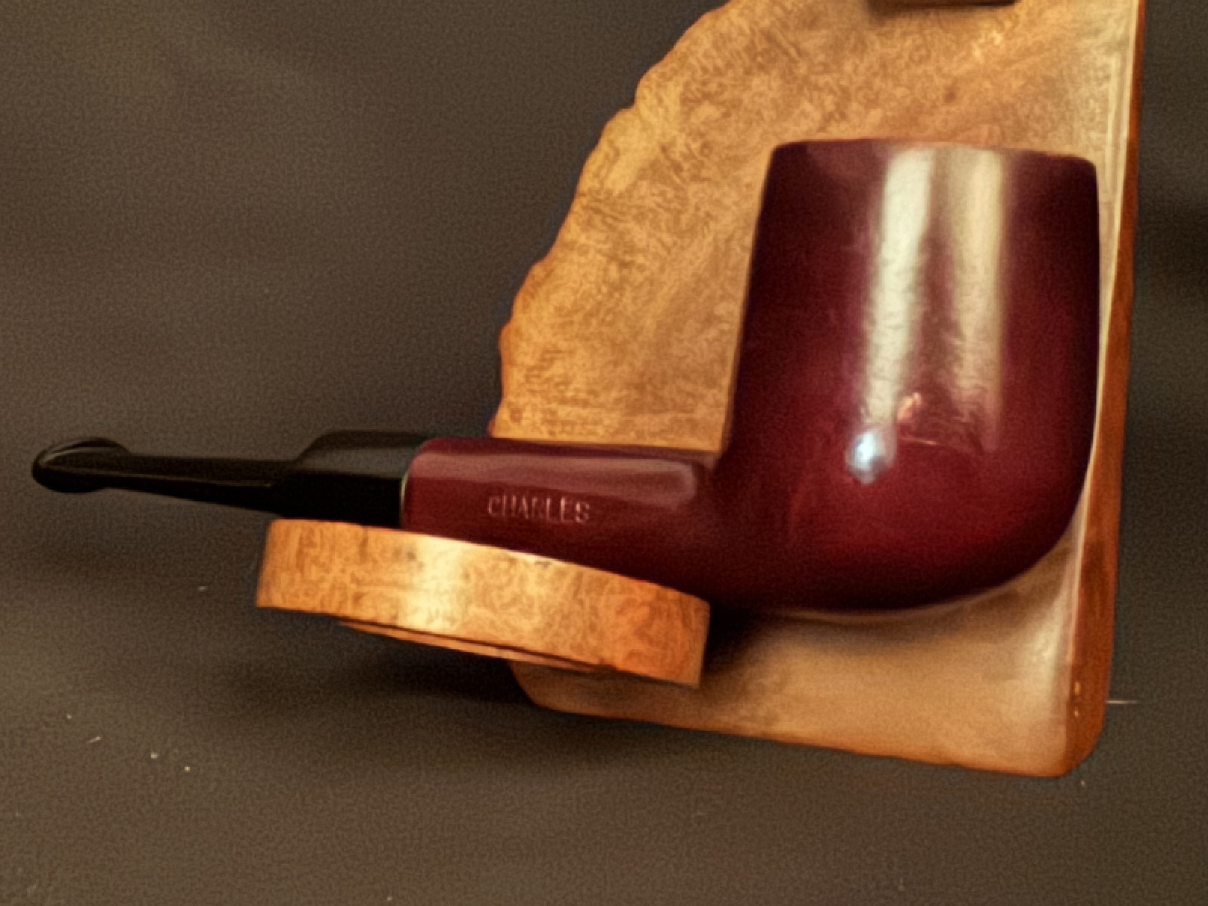 Lord Charles, Reddish Straight Billiard, Vulcanite Stem, Estate Pipe 7