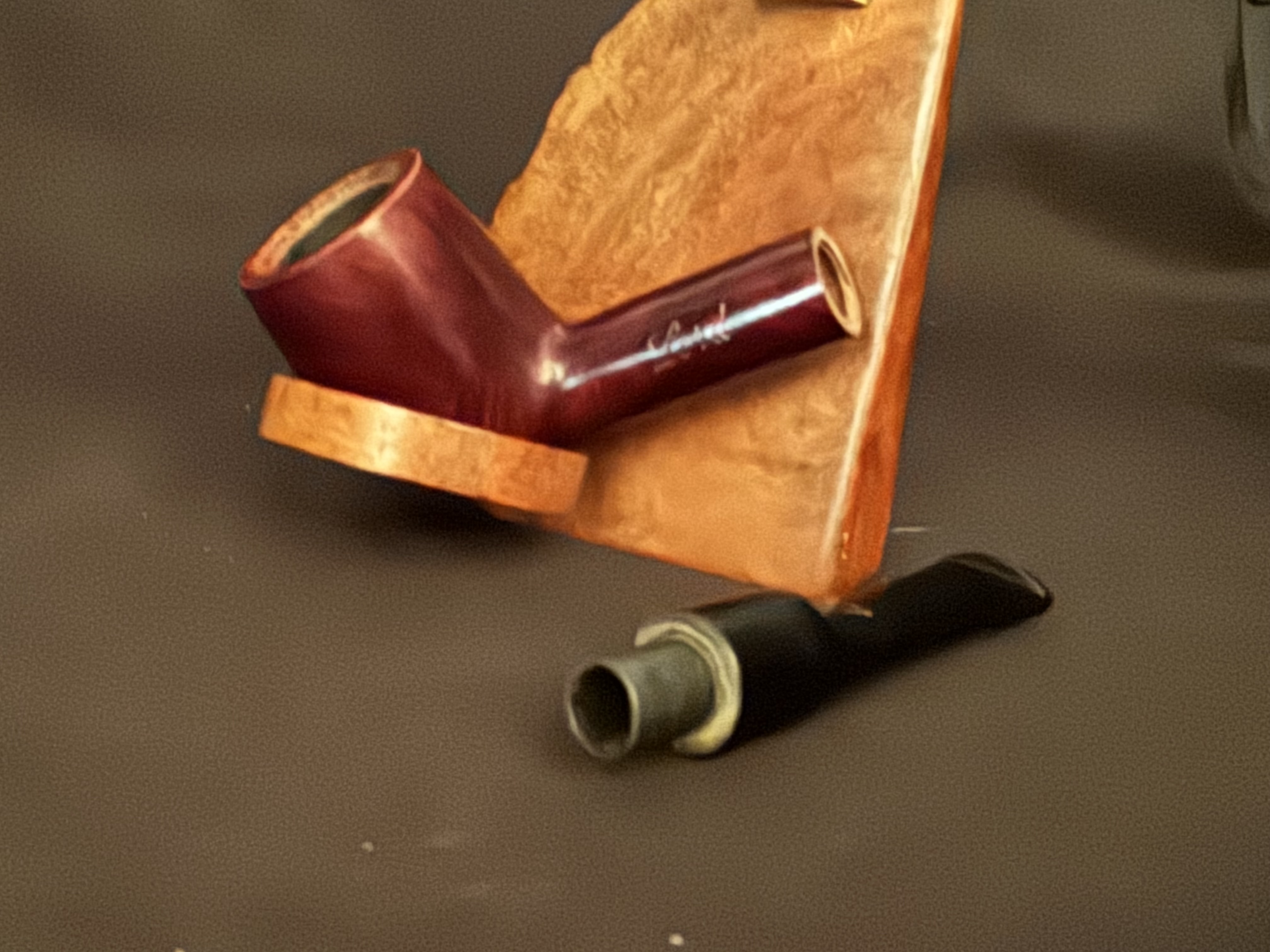 Lord Charles, Reddish Straight Billiard, Vulcanite Stem, Estate Pipe 9