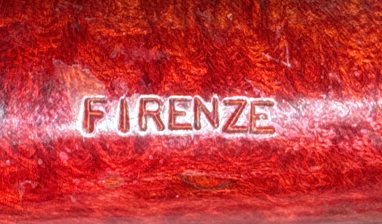 Lorenzetti Italy Firenze Bent Billiard Estate Pipe - Black Acrylic Fishtail Stem, 9mm Filter 13