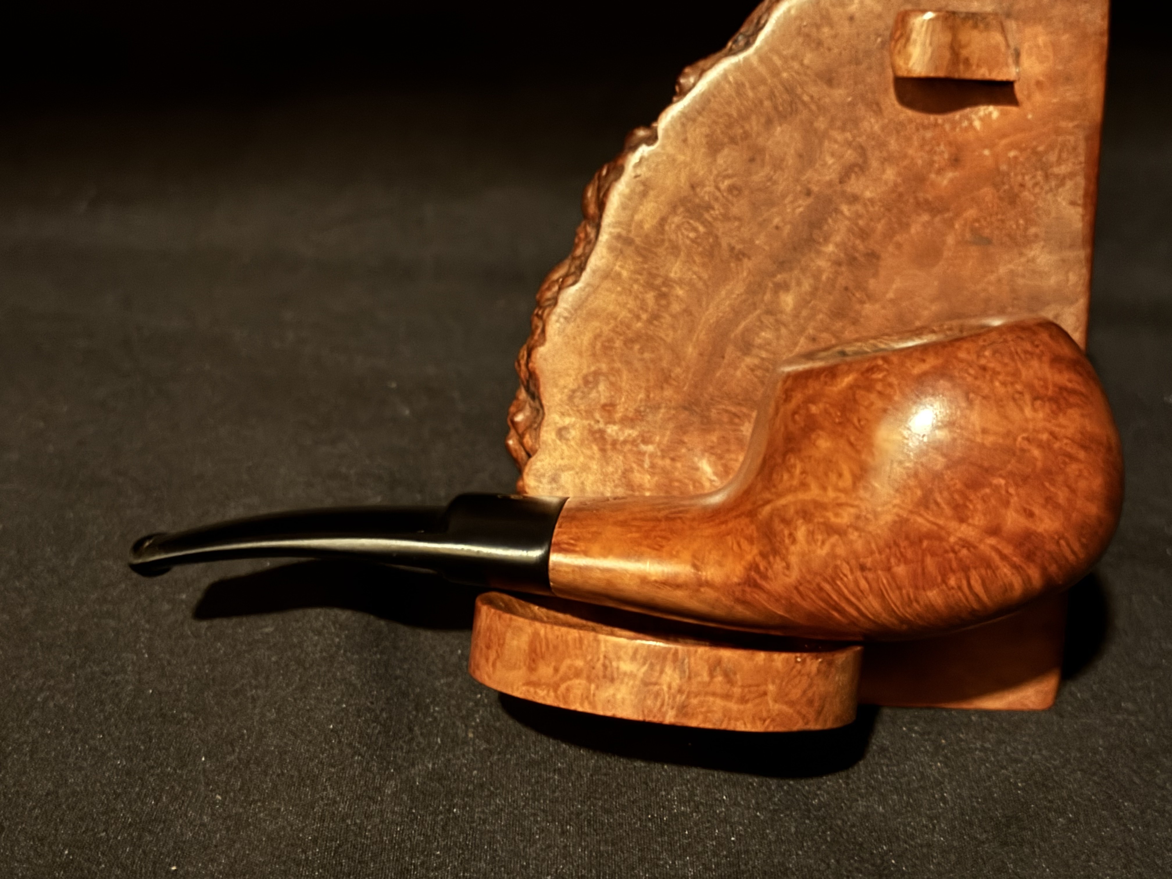 Lorenzo Aprica Smooth Pot Tomato Estate Pipe, Orange Finish, Saddle Stem 4