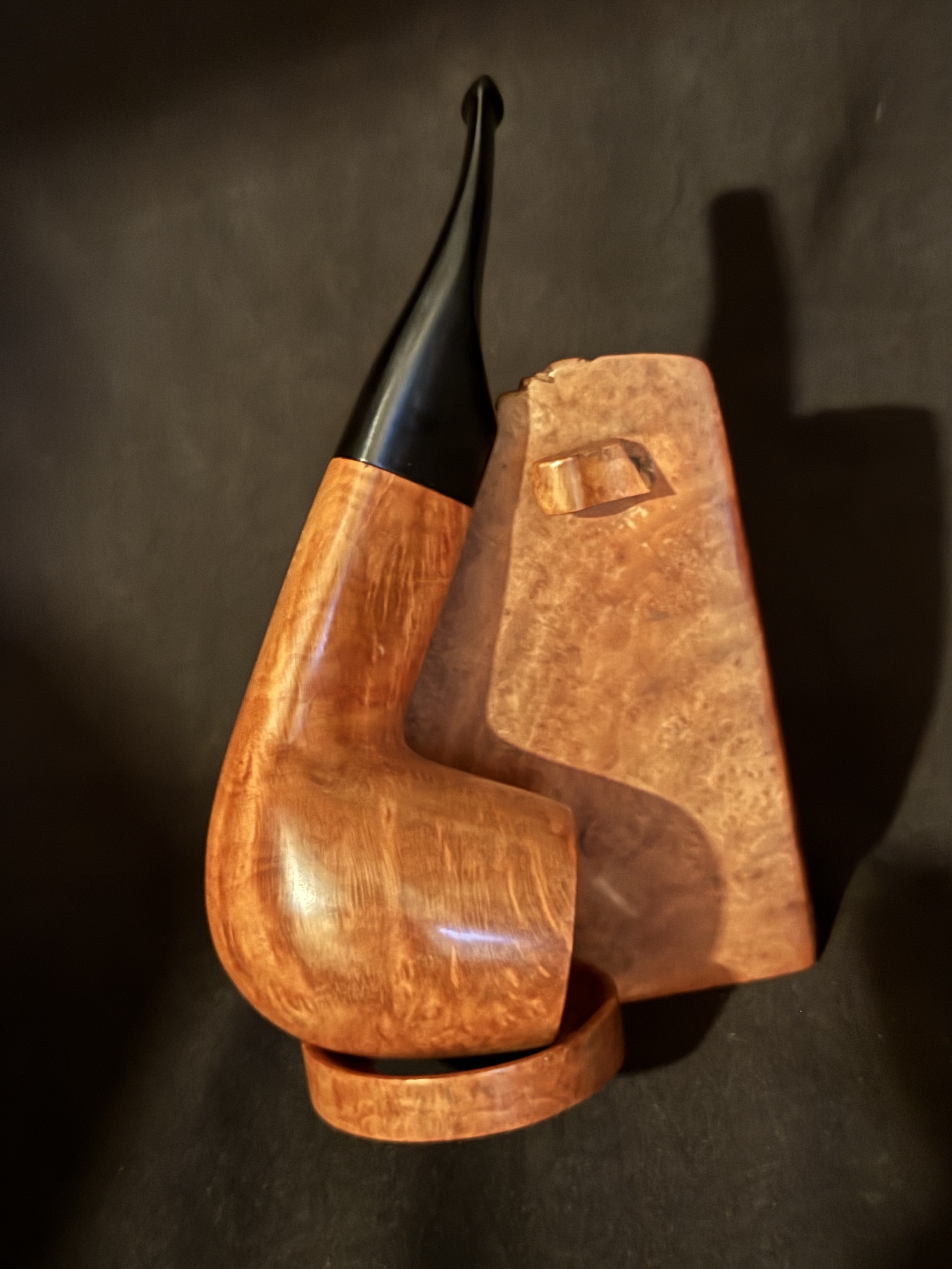 Lorenzo Fulvia Smooth Straight Billiard Estate Pipe, 9mm Filter, Saddle Stem 2