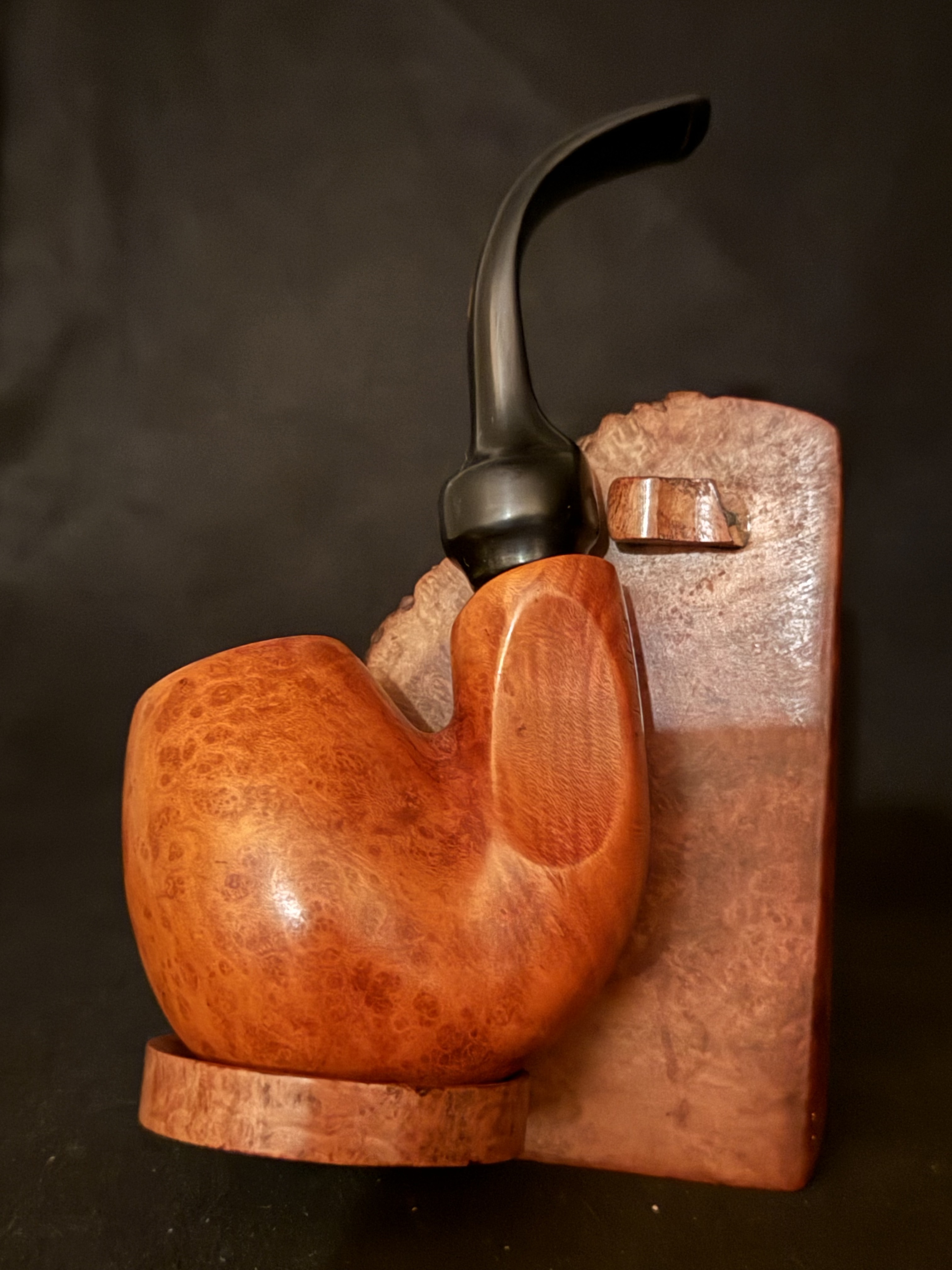 Lorenzo Monte Bianco 101 Smooth Full Bent Oom Paul Estate Pipe, 9mm Filter 2