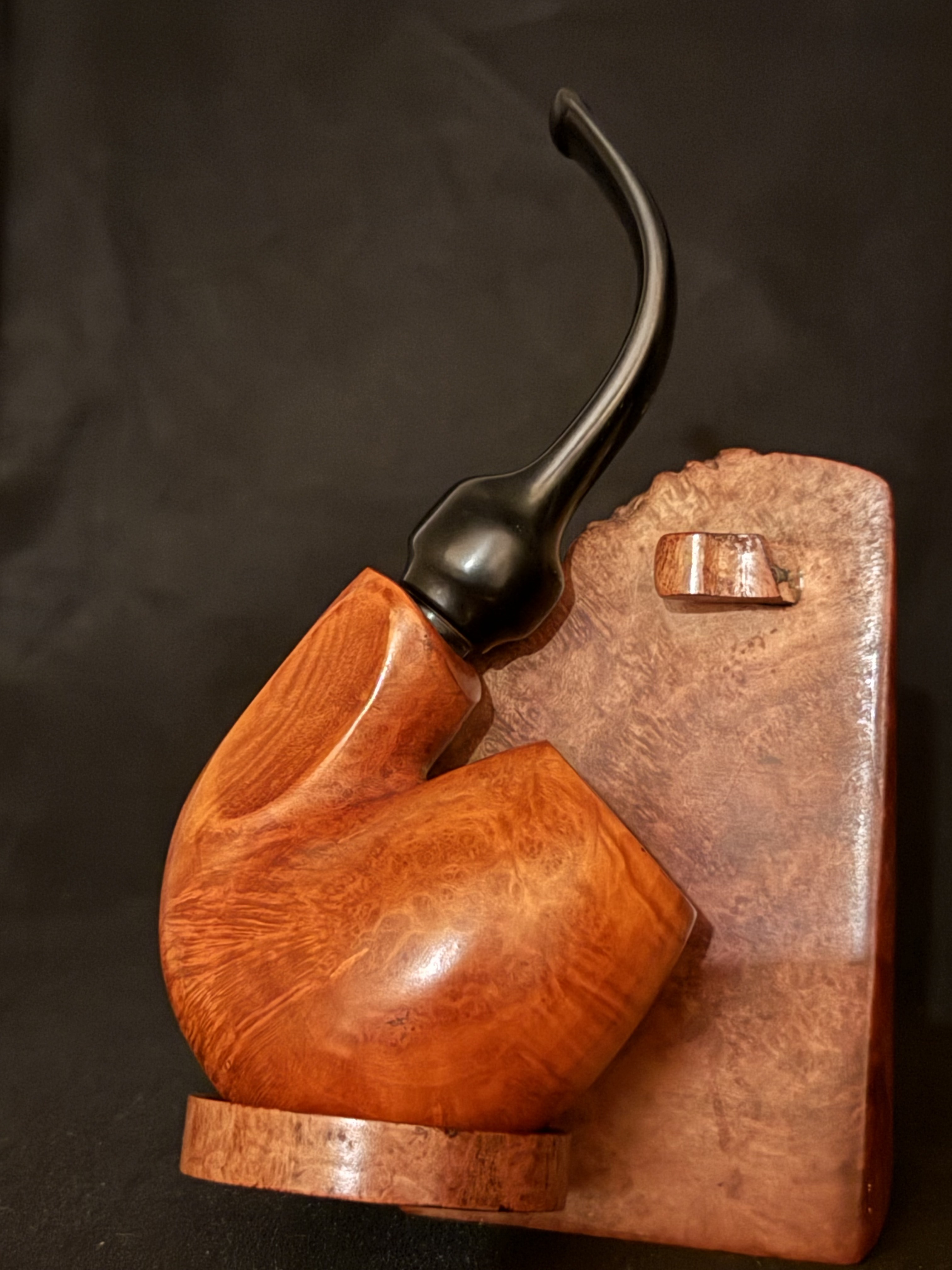 Lorenzo Monte Bianco 101 Smooth Full Bent Oom Paul Estate Pipe, 9mm Filter 3