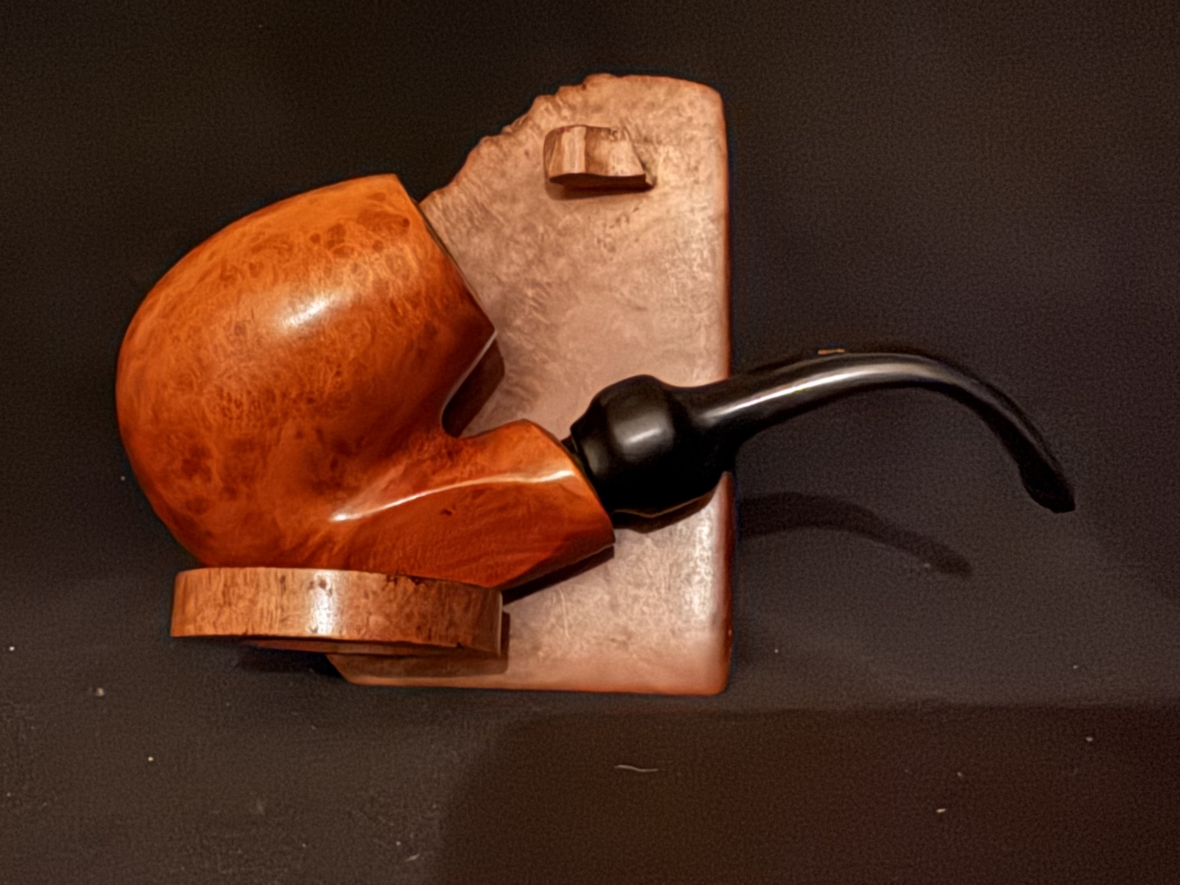 Lorenzo Monte Bianco 101 Smooth Full Bent Oom Paul Estate Pipe, 9mm Filter 4