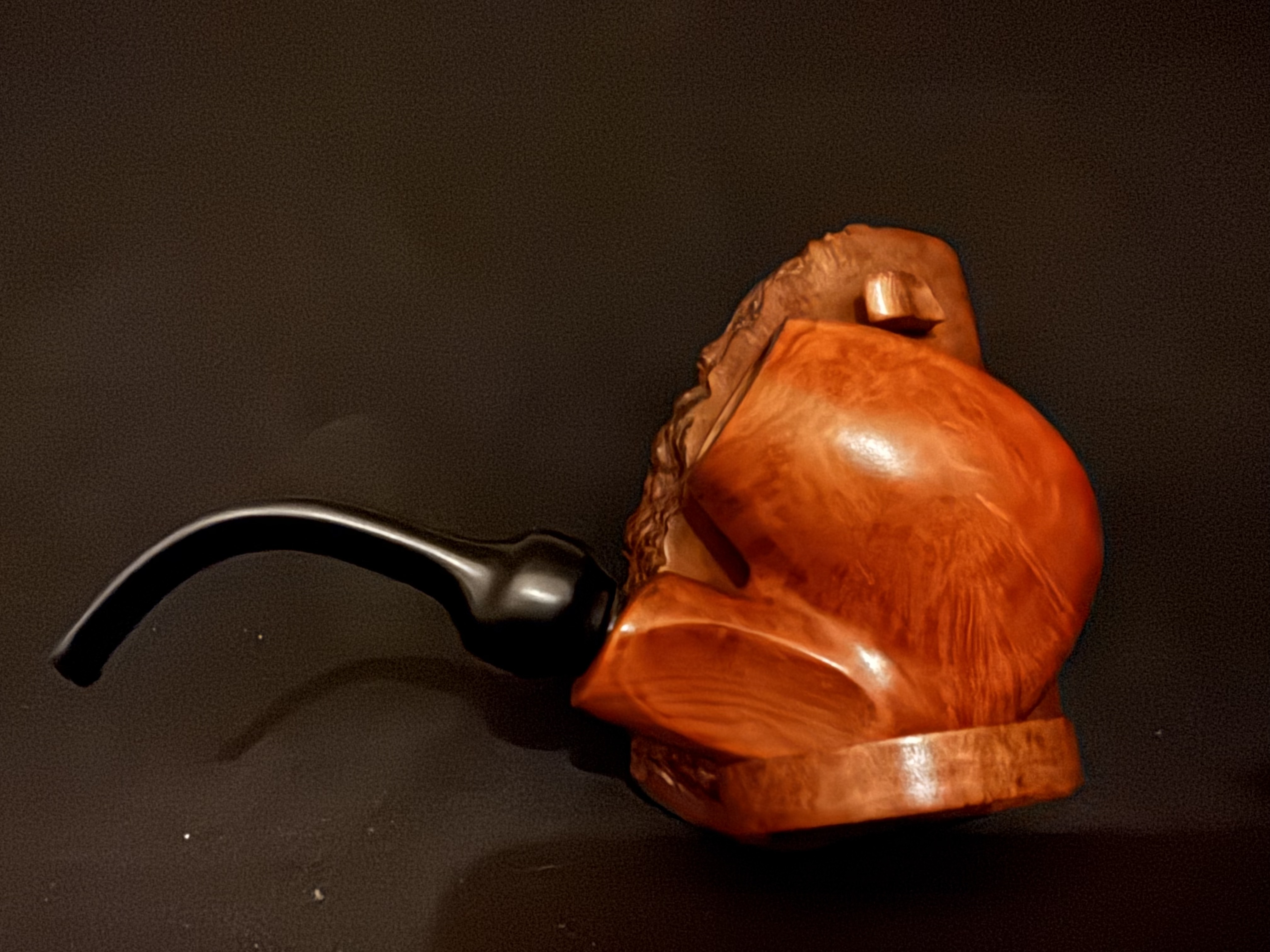 Lorenzo Monte Bianco 101 Smooth Full Bent Oom Paul Estate Pipe, 9mm Filter 5