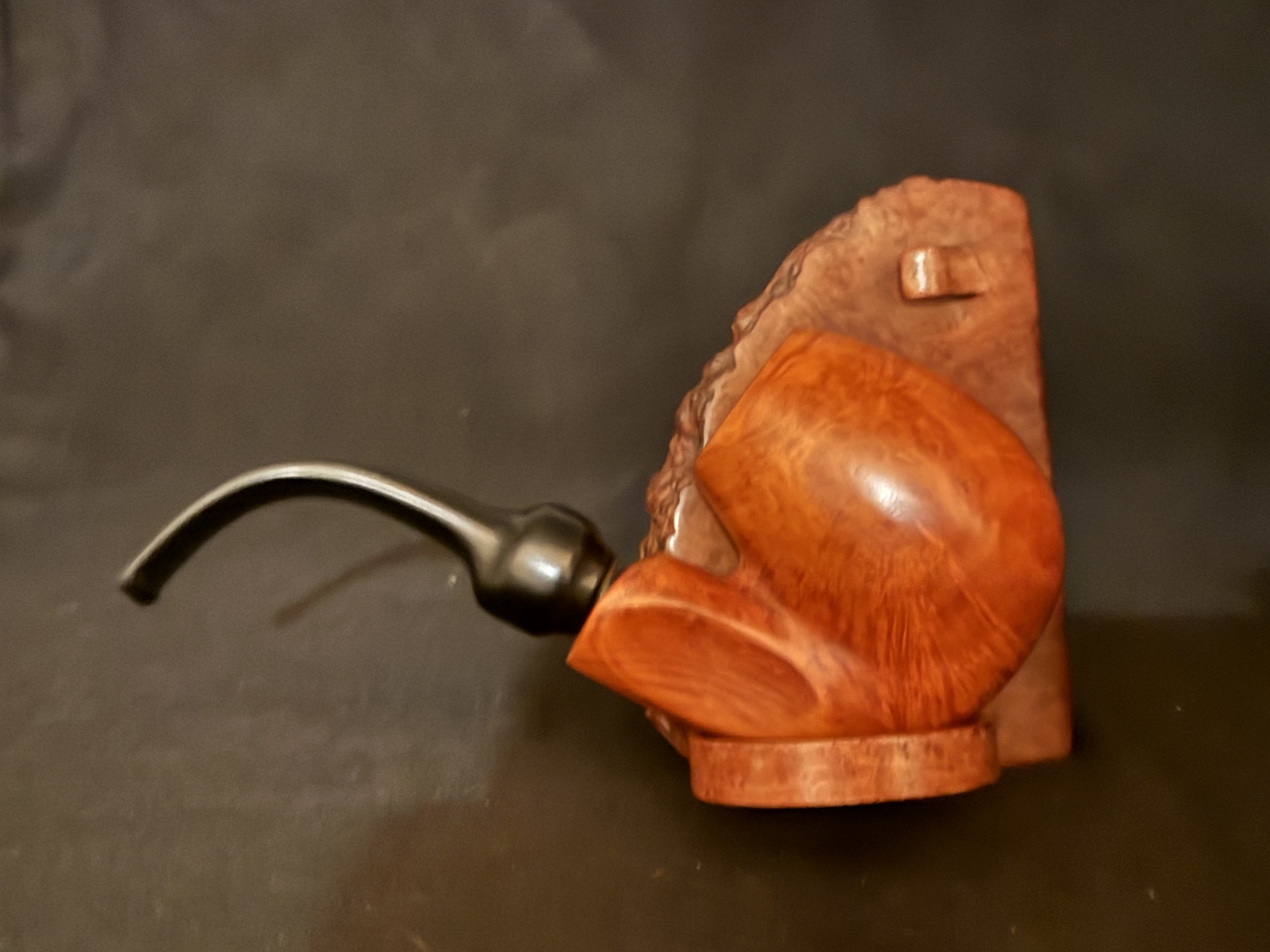 Lorenzo Monte Bianco 101 Smooth Full Bent Oom Paul Estate Pipe, 9mm Filter 6