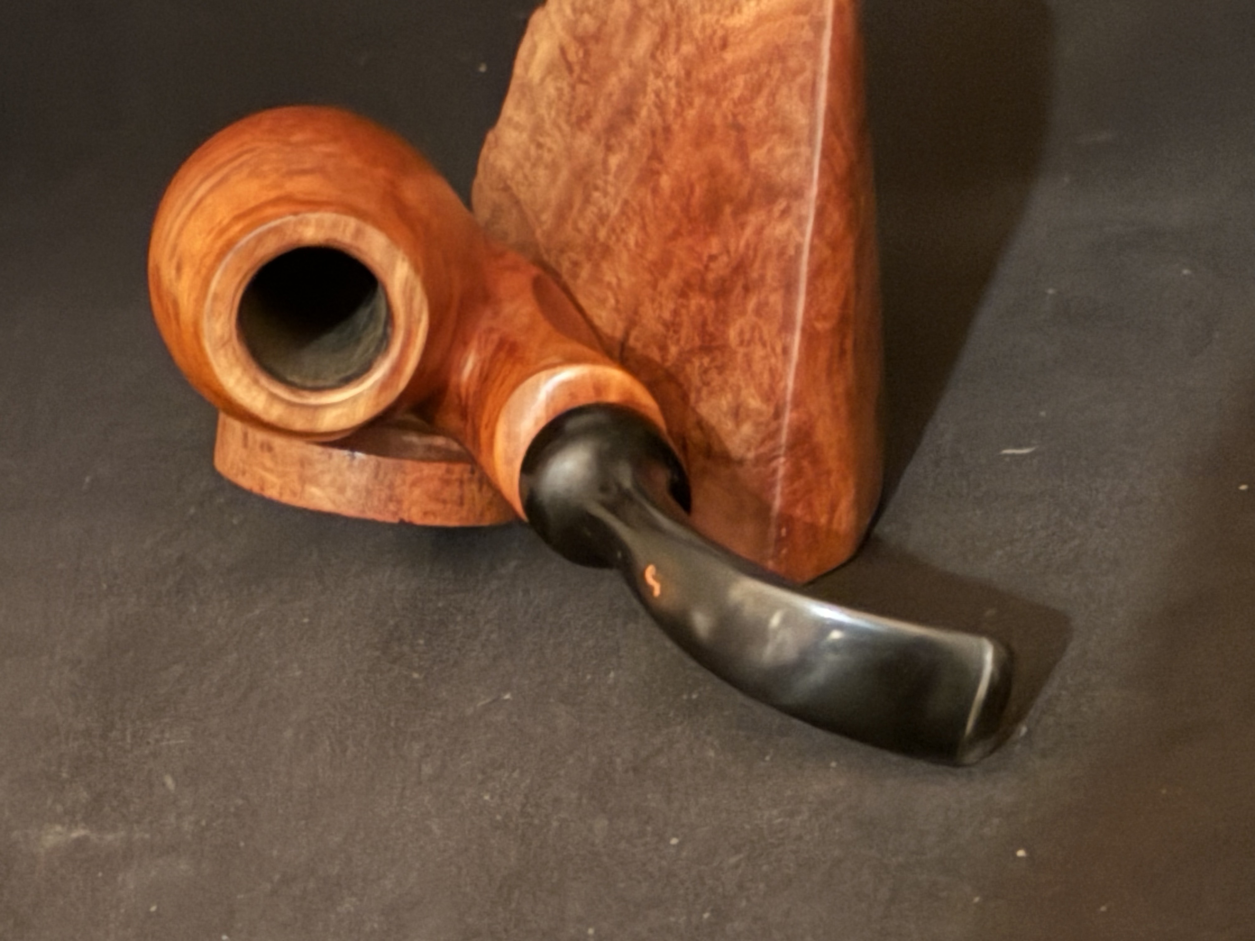 Lorenzo Monte Bianco 101 Smooth Full Bent Oom Paul Estate Pipe, 9mm Filter 8