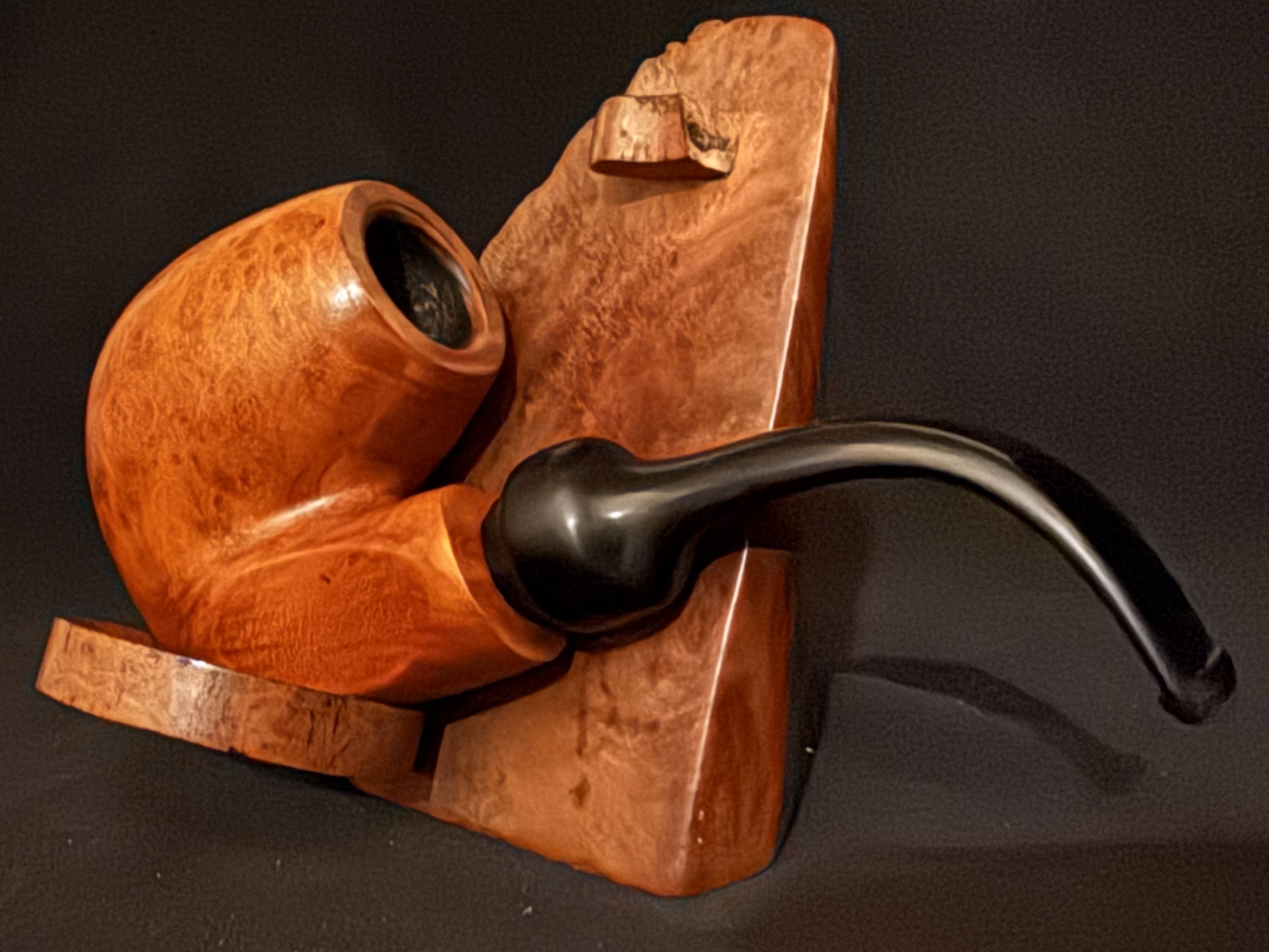 Lorenzo Monte Bianco 101 Smooth Full Bent Oom Paul Estate Pipe, 9mm Filter 11