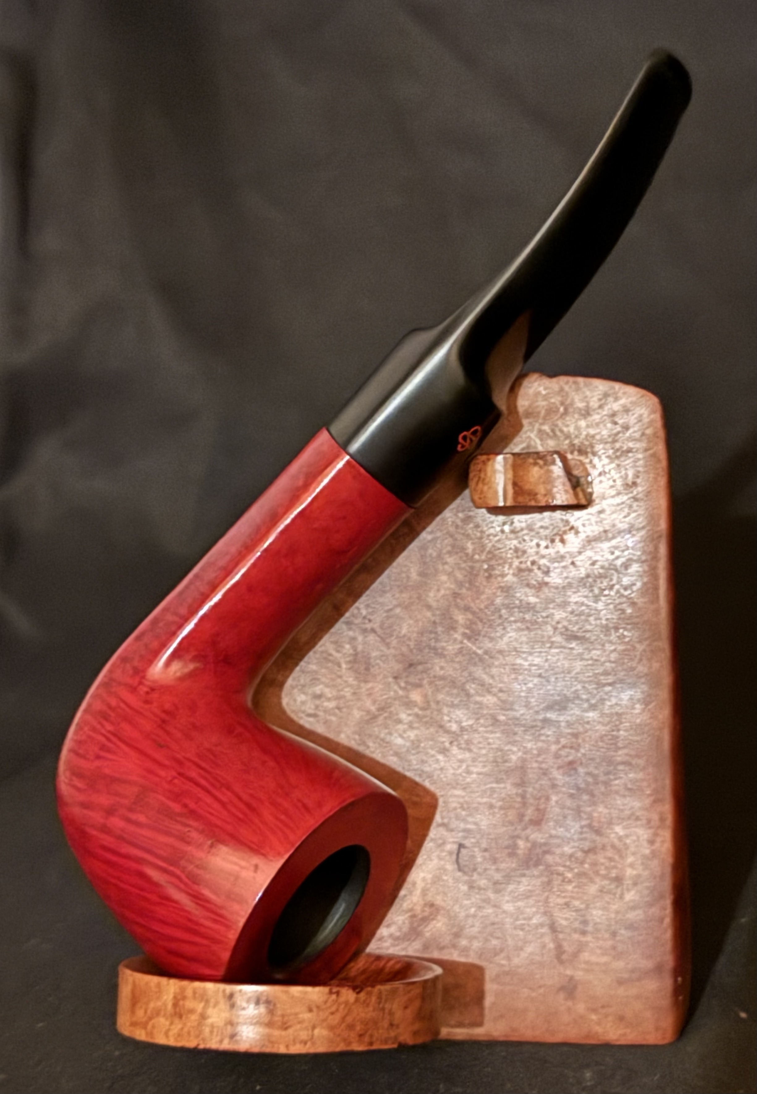 Spitfire by Lorenzo Monterosso Smooth Red Dublin Estate Pipe, 9mm Filter 3
