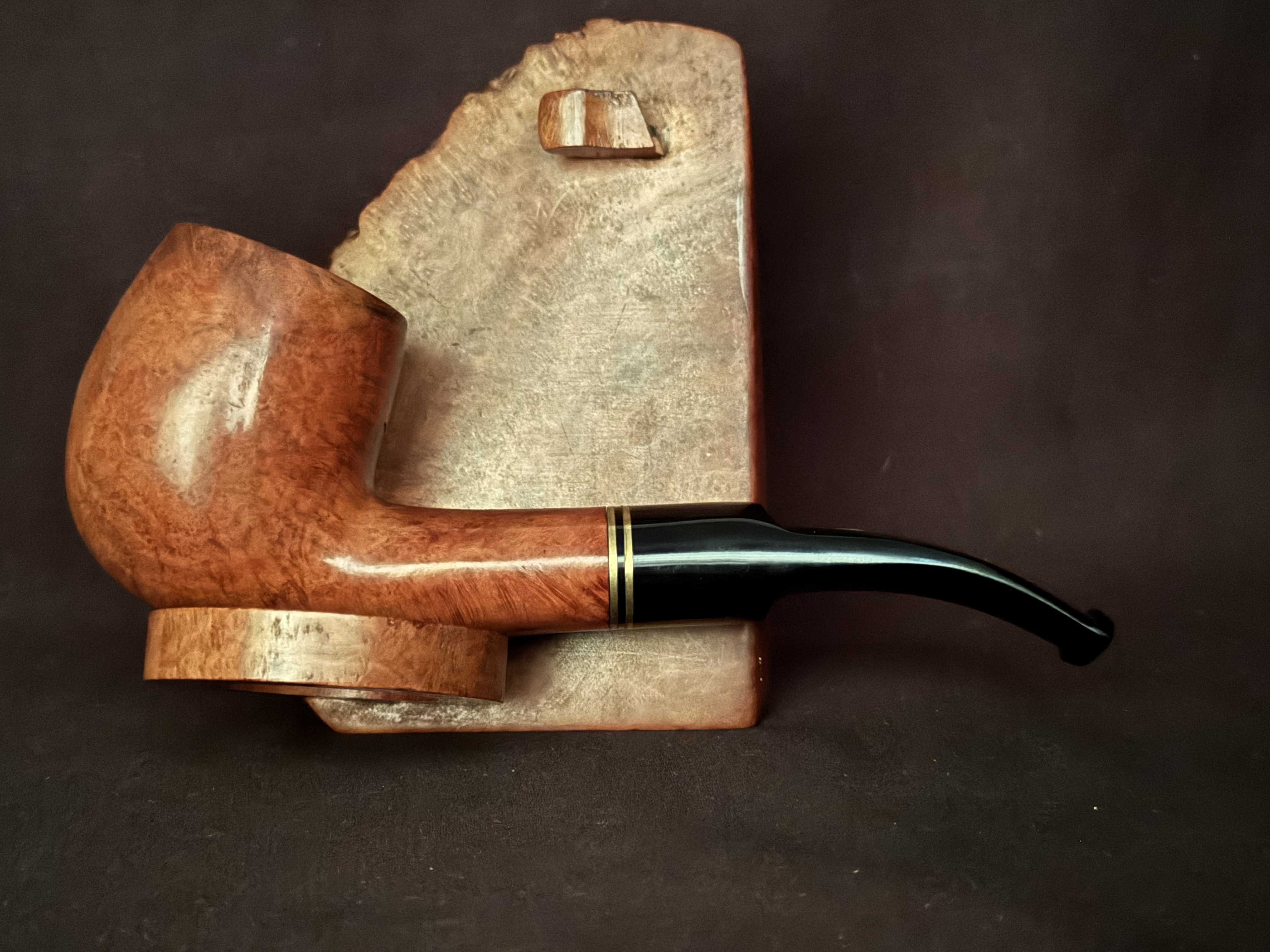 Lorenzo Smooth Bent Billiard Oval Shank 9mm Filter Estate Pipe 2